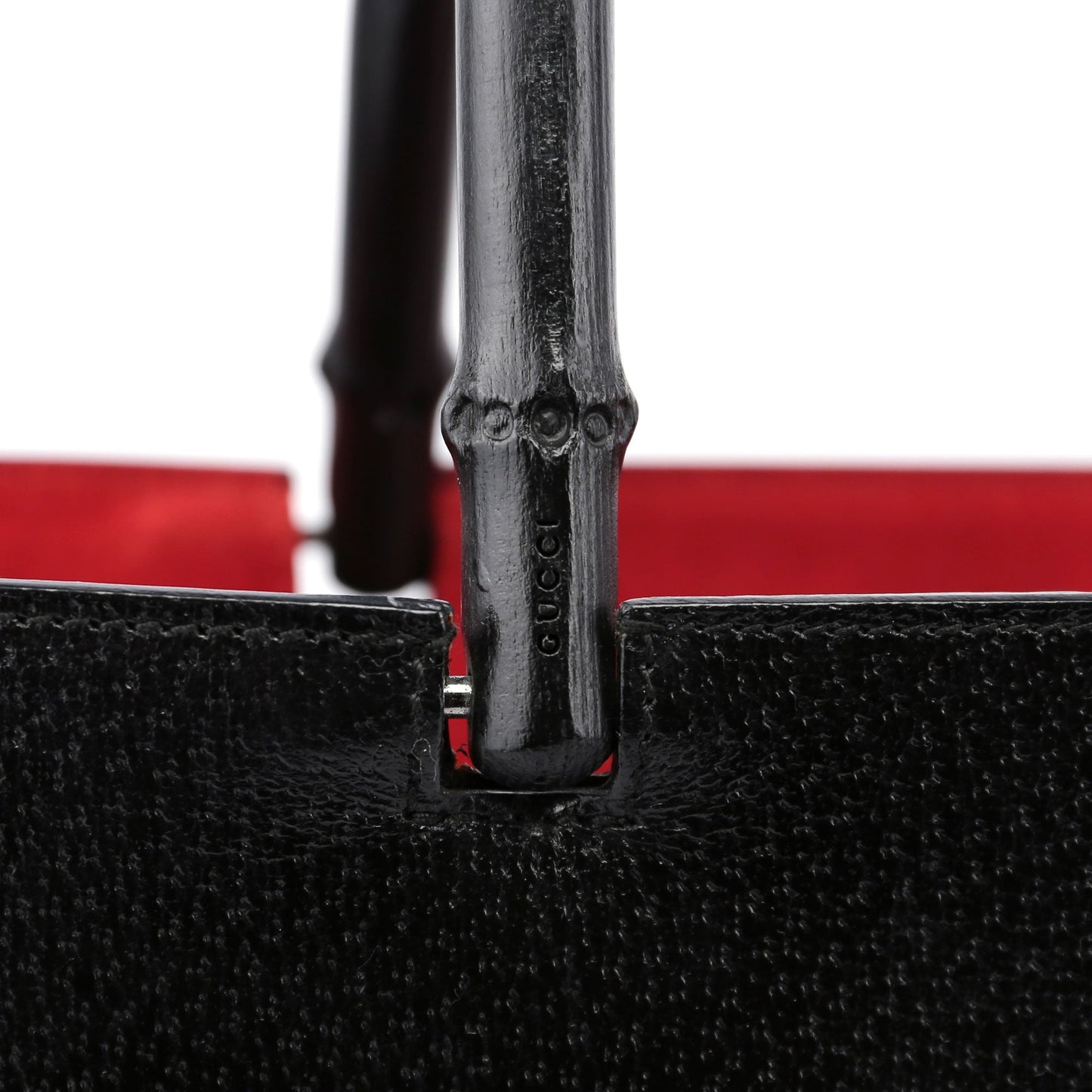 Black Red Bamboo Tote