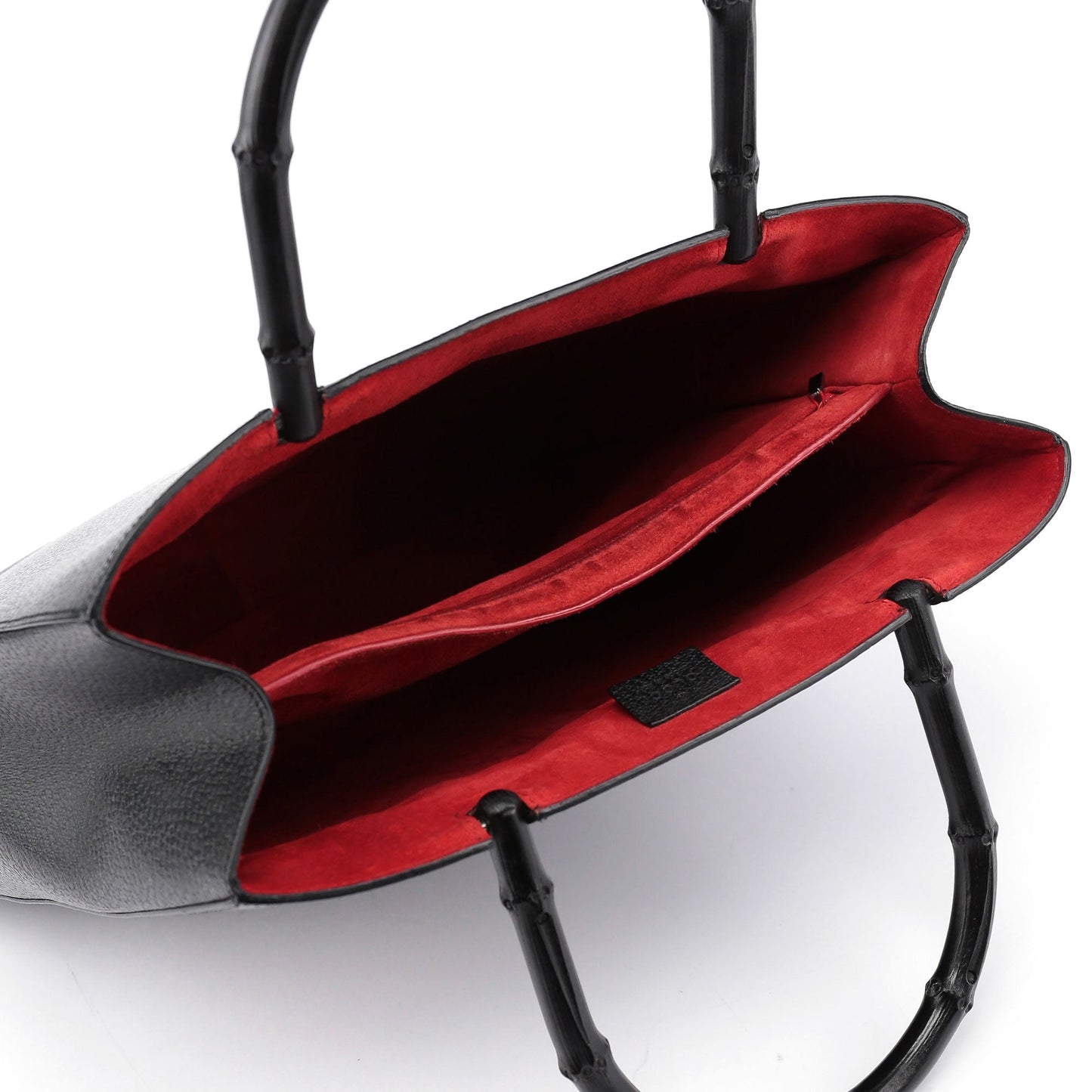 Black Red Bamboo Tote