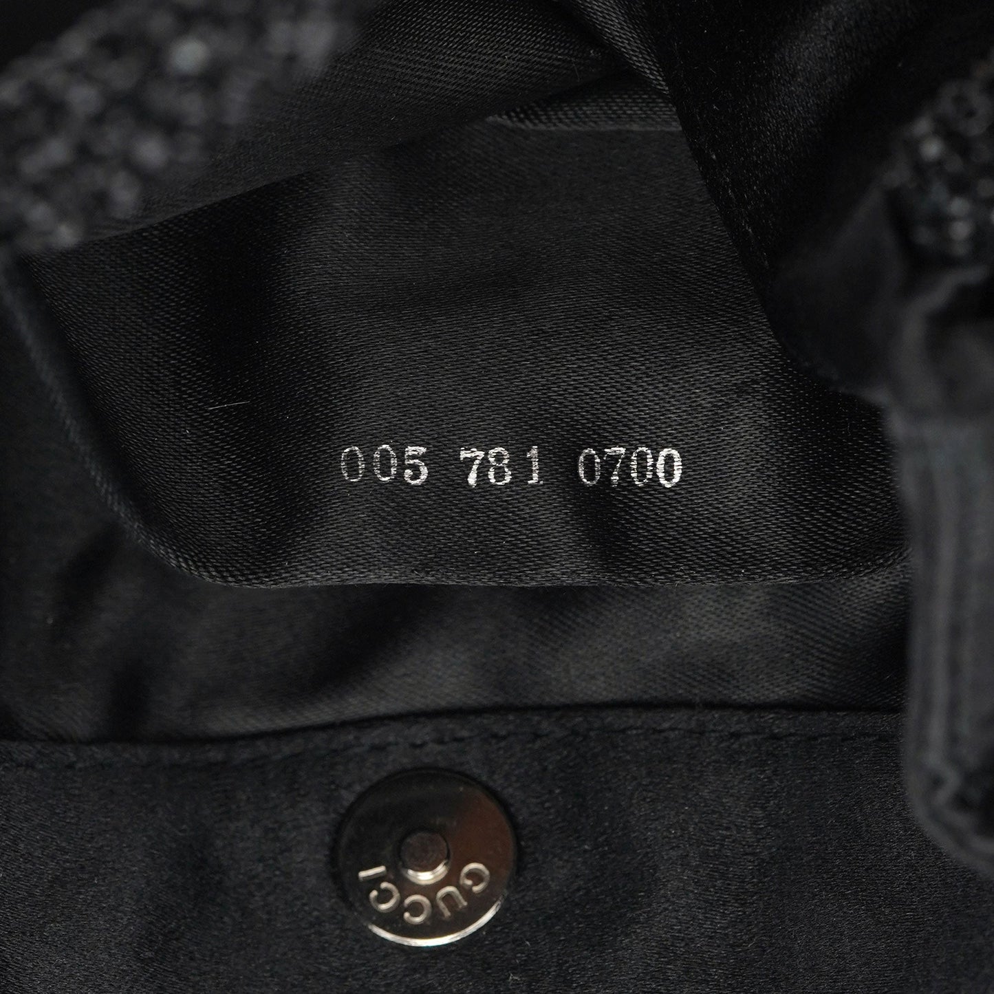 Black Satin Beaded Tote Bag