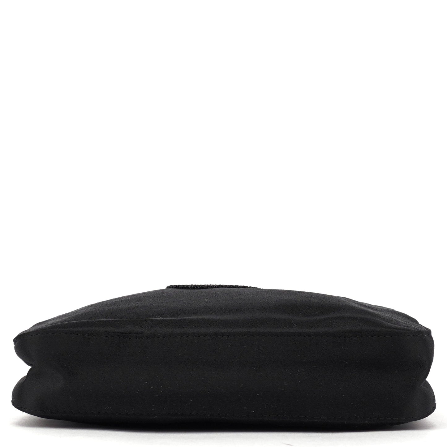 Black Satin Beaded Tote Bag