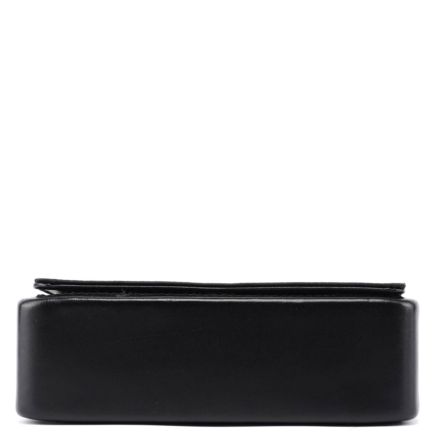 Black Satin Calfskin Mini Shoulder Bag