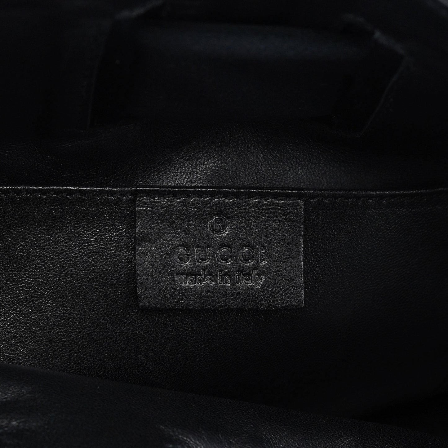 Black Satin Drawstring Shoulder Bag