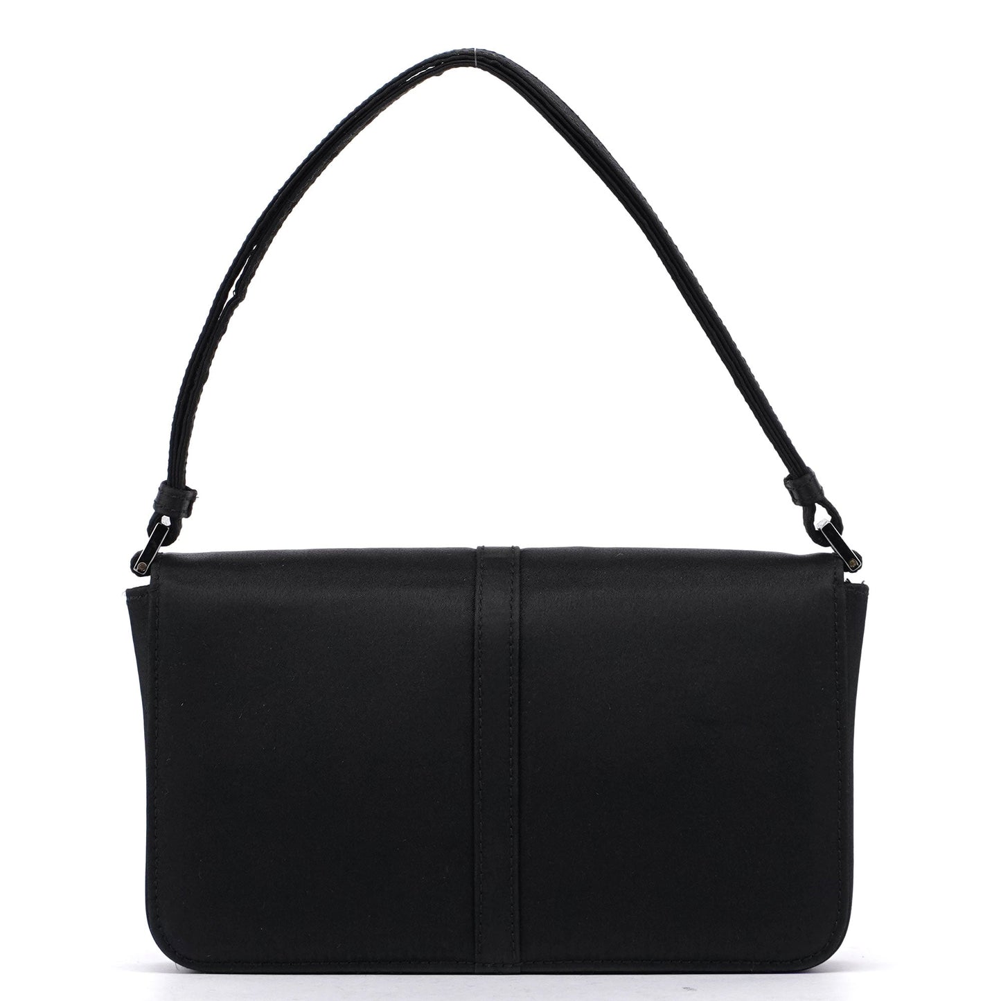 Black Satin Shoulder Bag