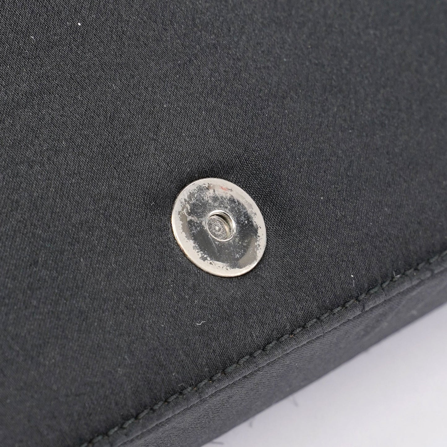 Black Satin Shoulder Bag