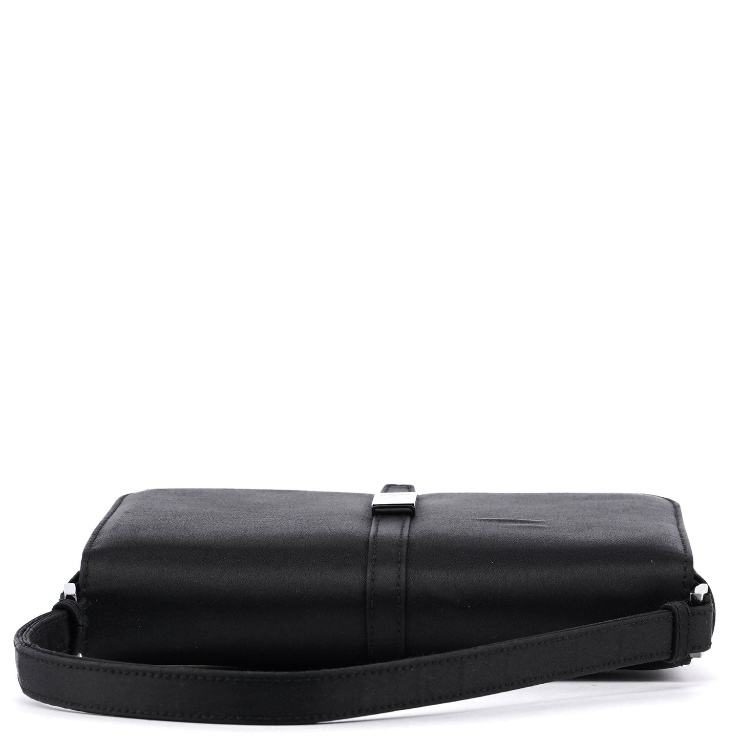 Black Satin Shoulder Bag