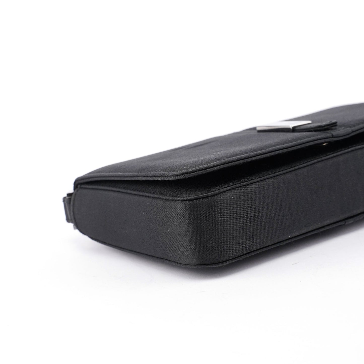 Black Satin Shoulder Bag