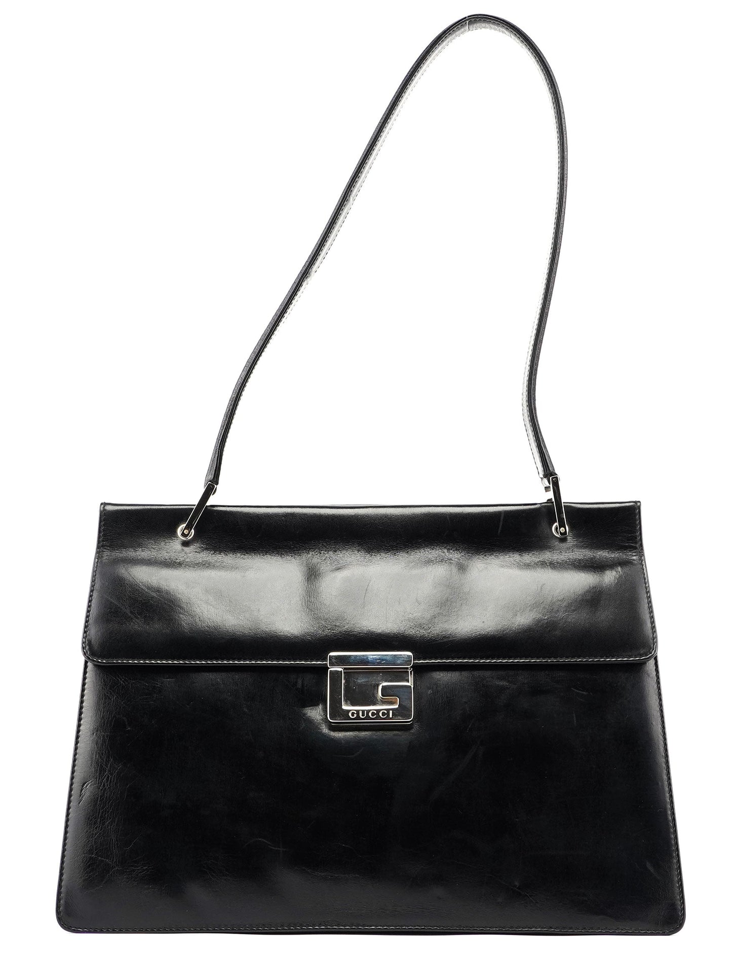 Black Silver Square G Shoulder Bag