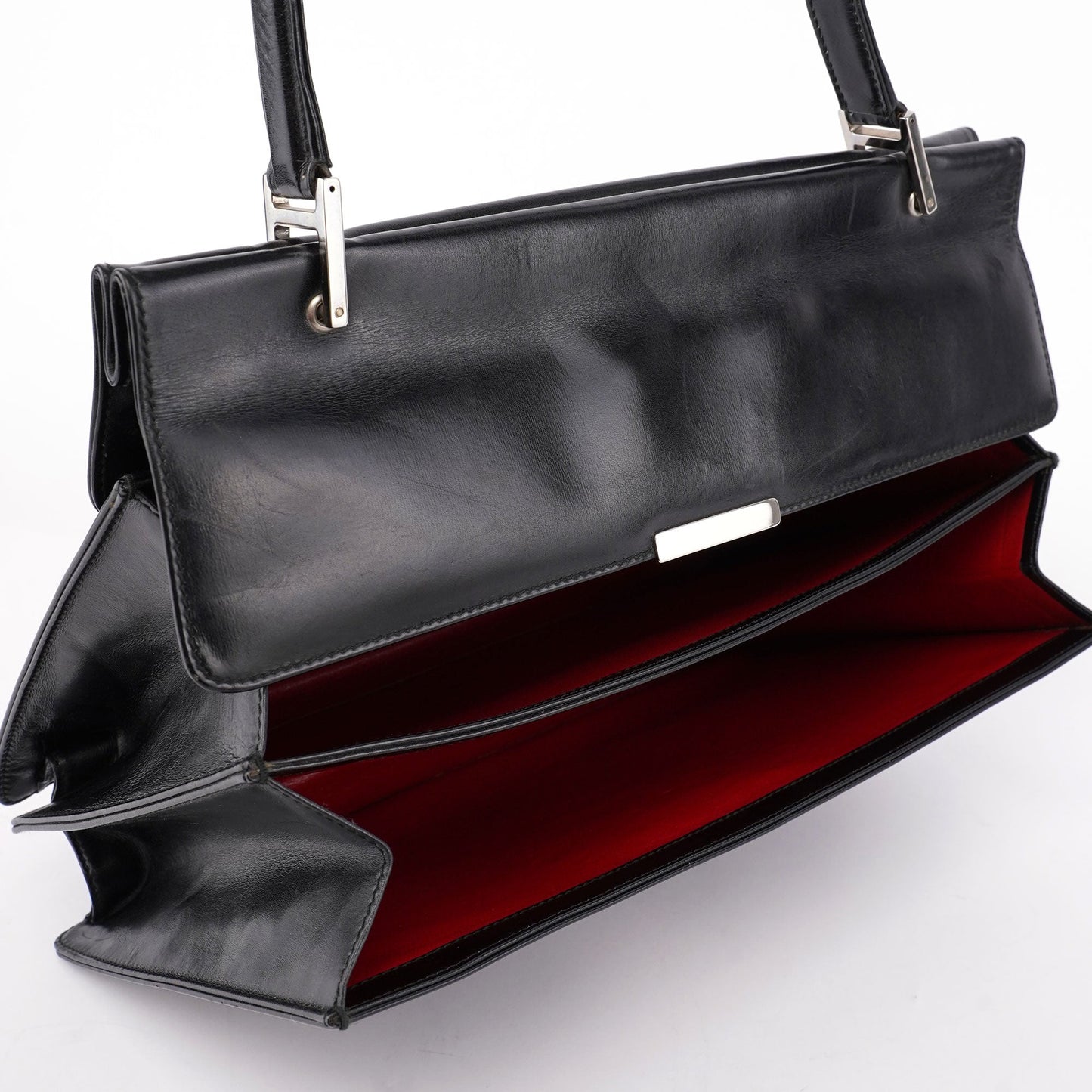 Black Silver Square G Shoulder Bag