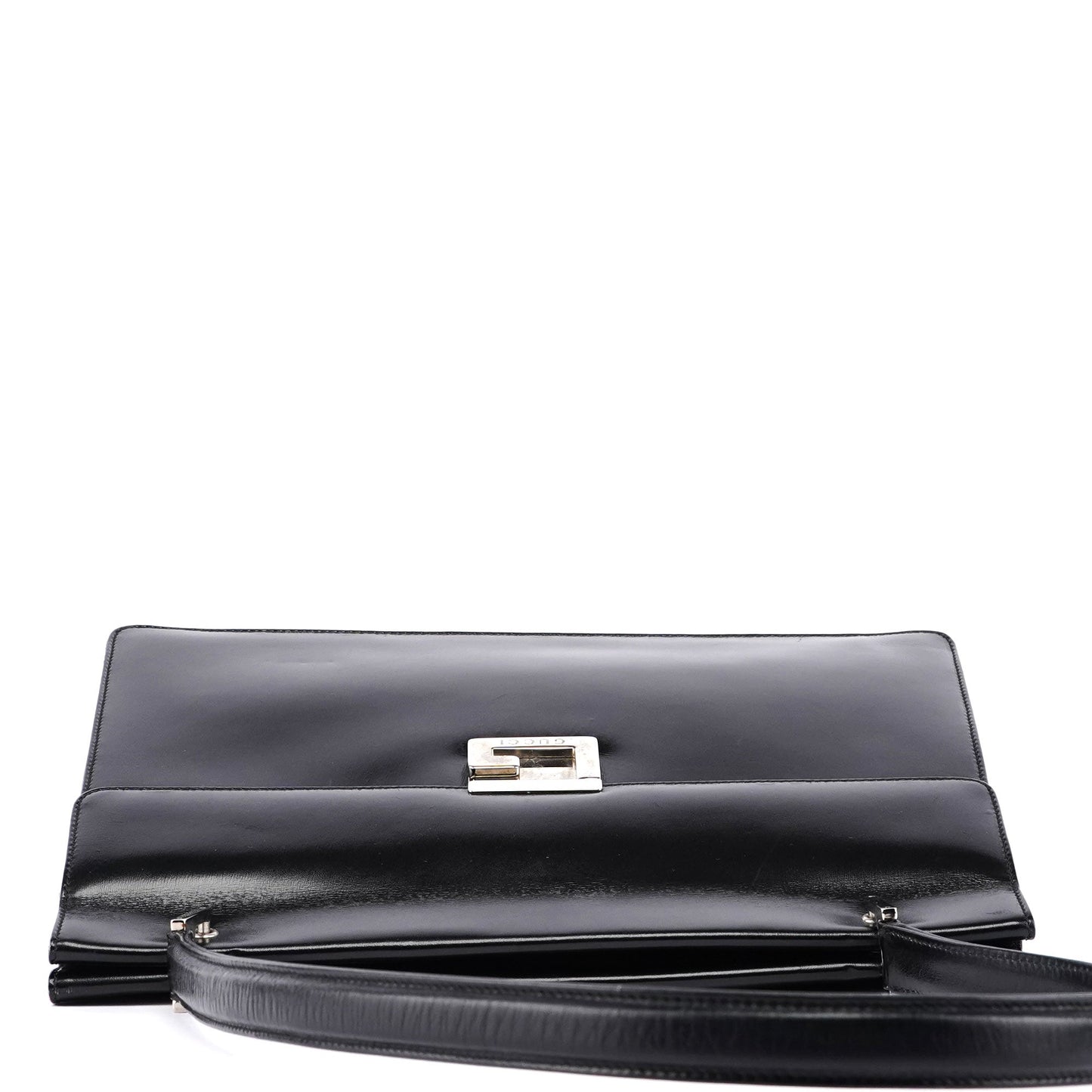 Black Square G Leather Tote