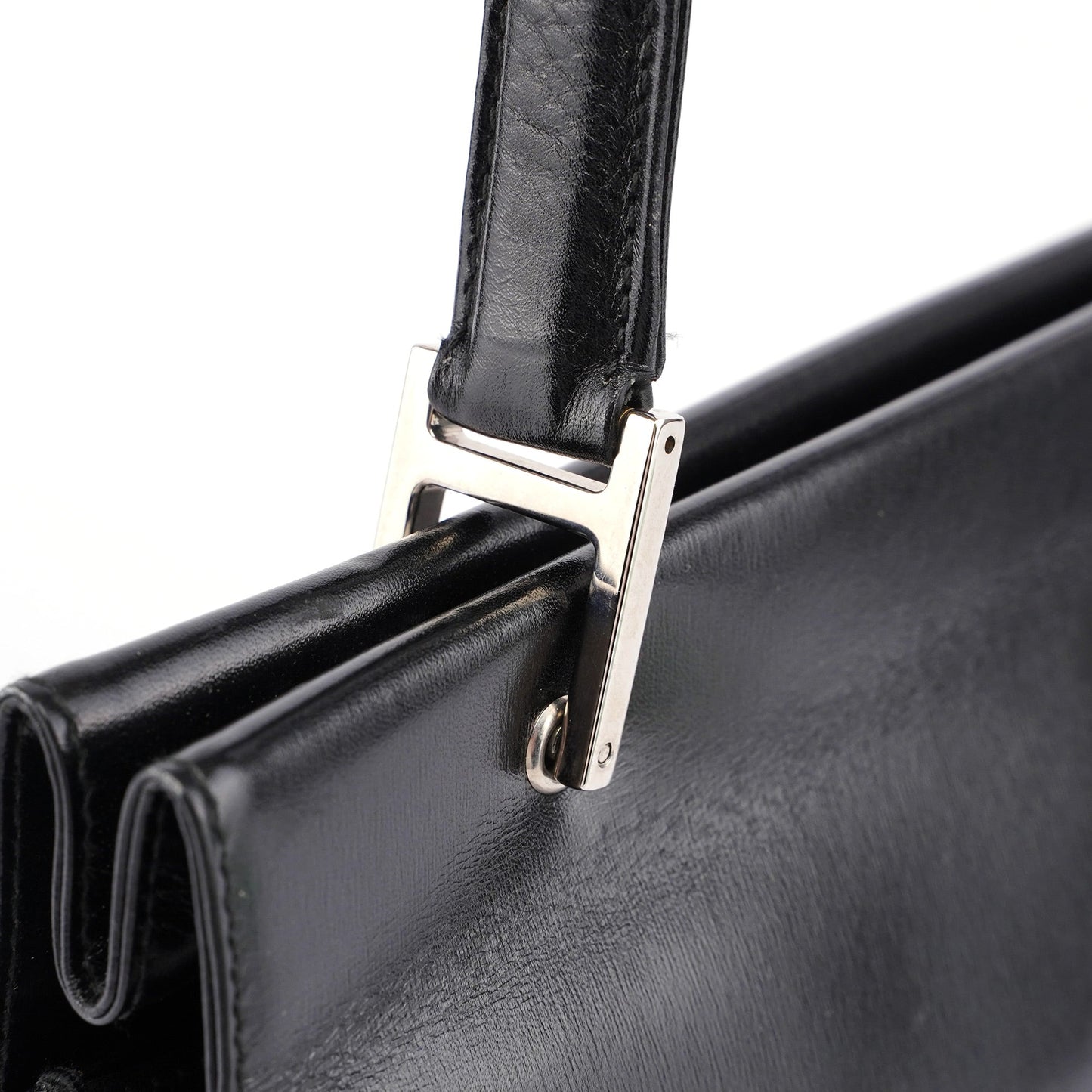 Black Square G Leather Tote