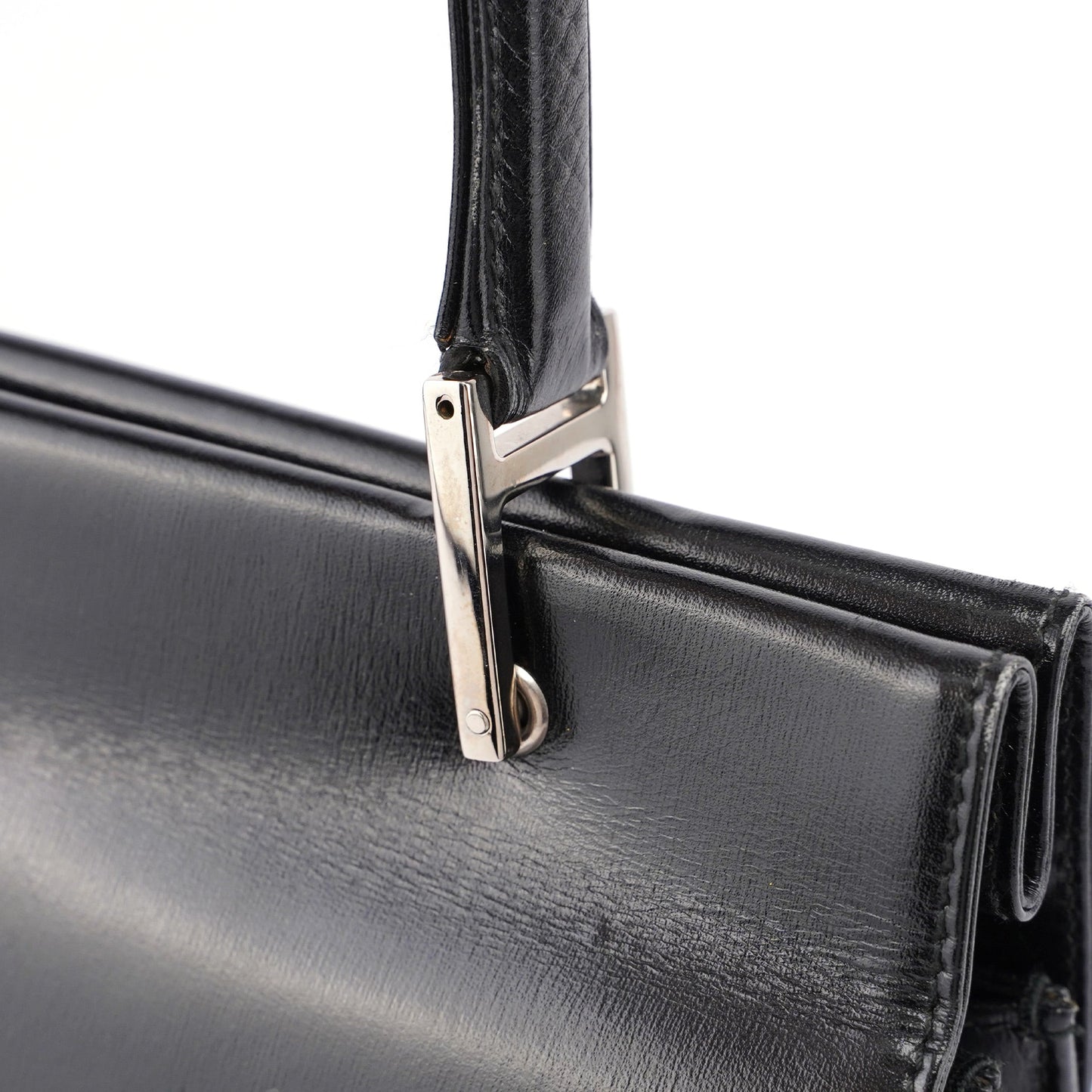 Black Square G Leather Tote