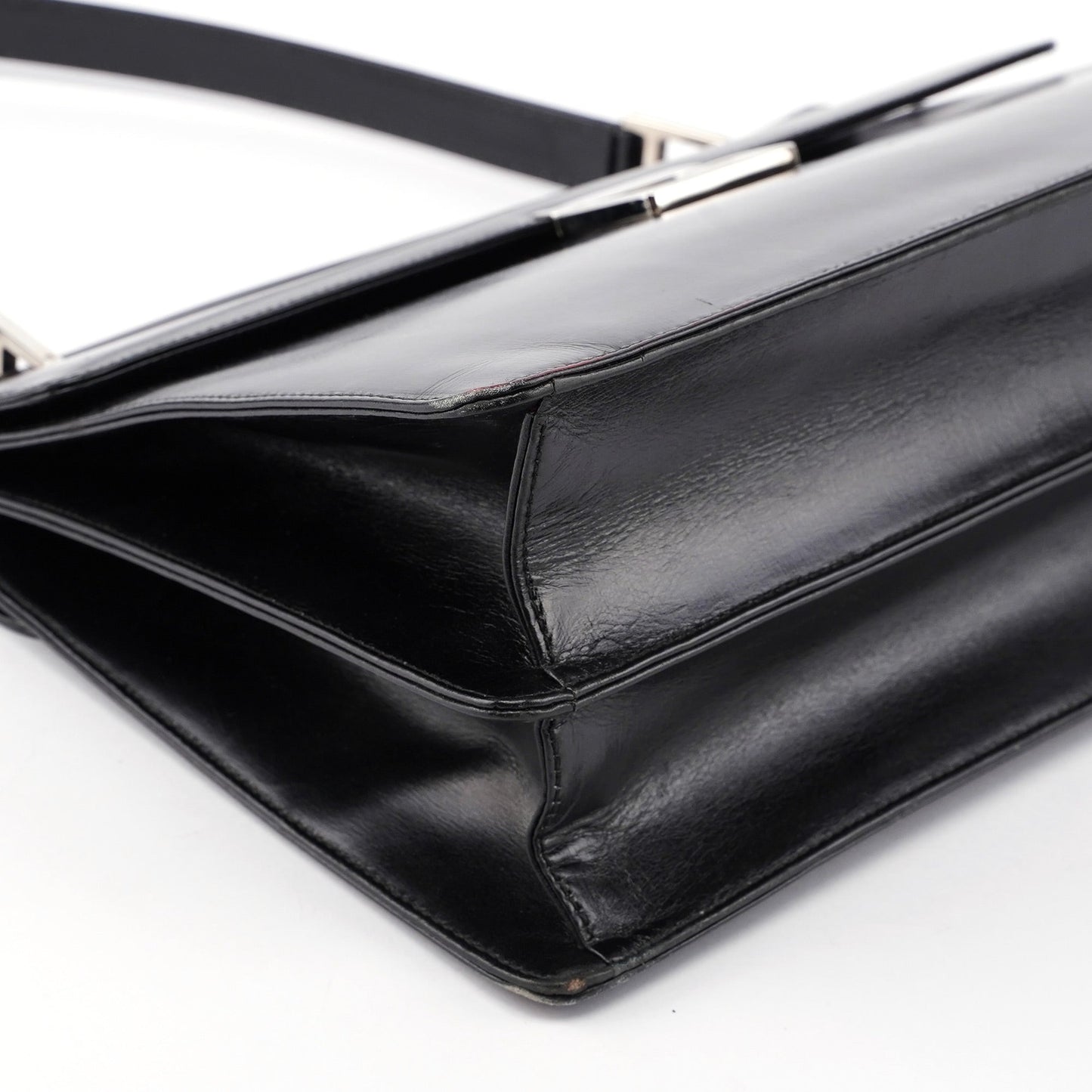 Black Square G Leather Tote