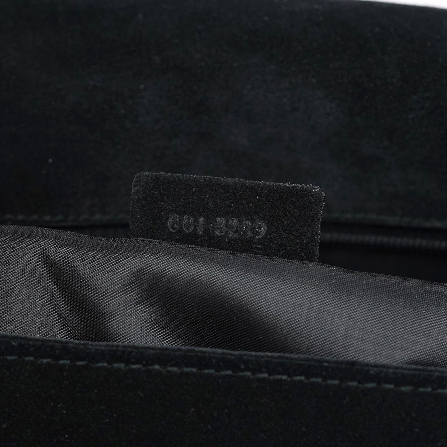 Black Suede Bamboo Flap Shoulder Bag