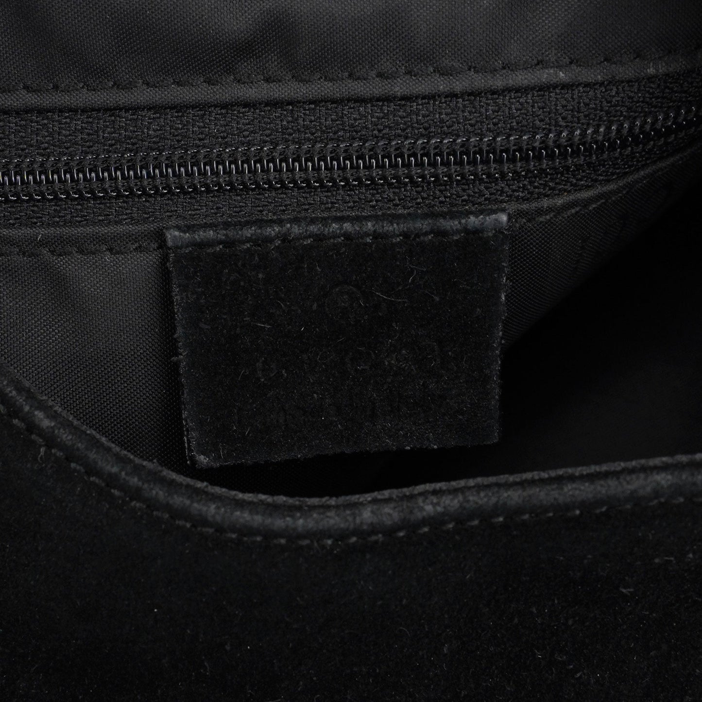 Black Suede Bamboo Hobo Shoulder Bag