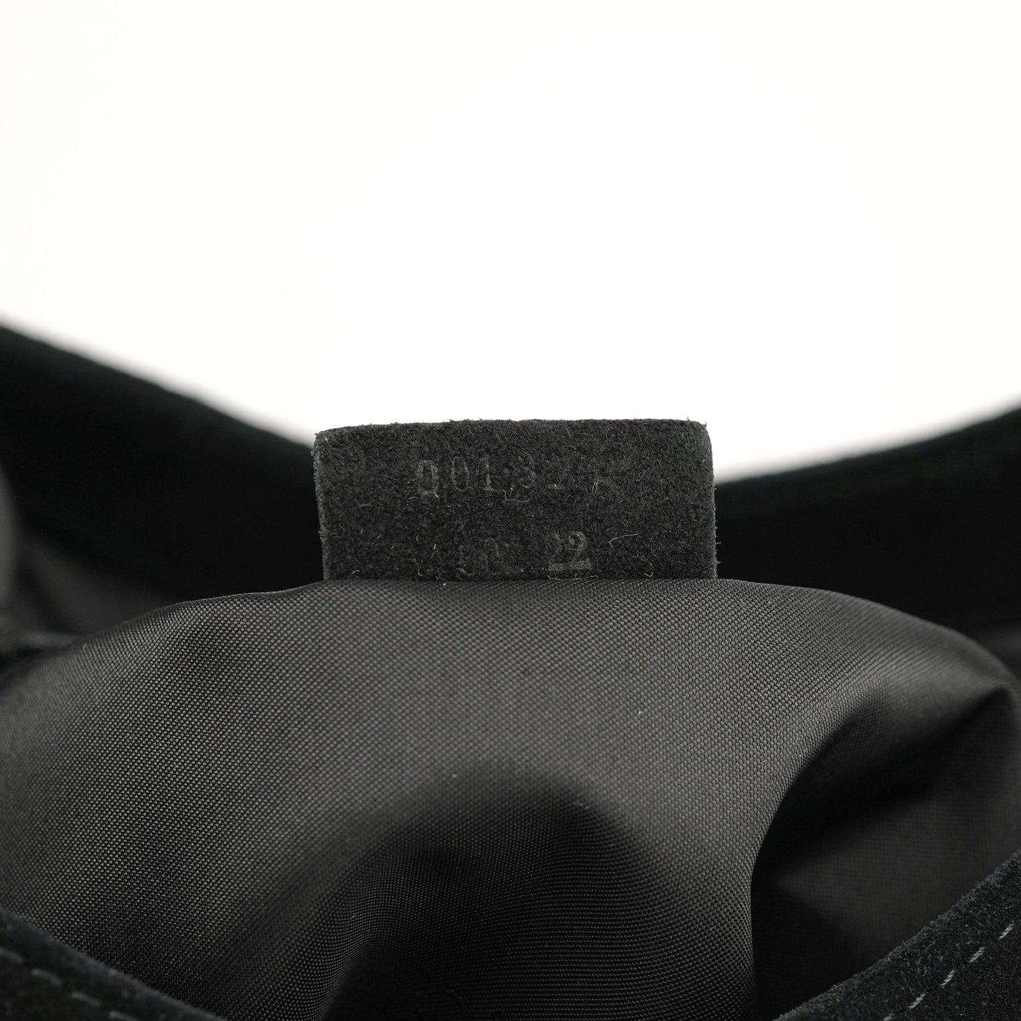 Black Suede Bamboo Shoulder Bag