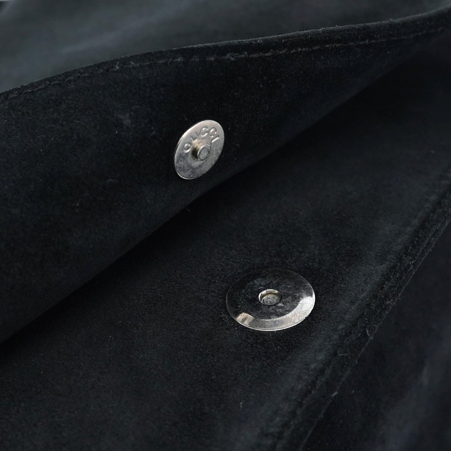 Black Suede Bamboo Shoulder Bag