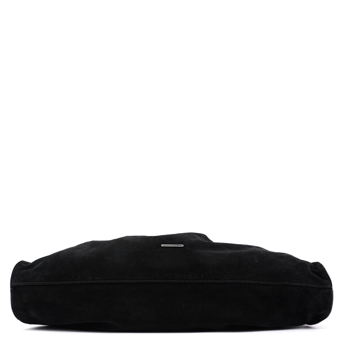 Black Suede Dual Handle Bag