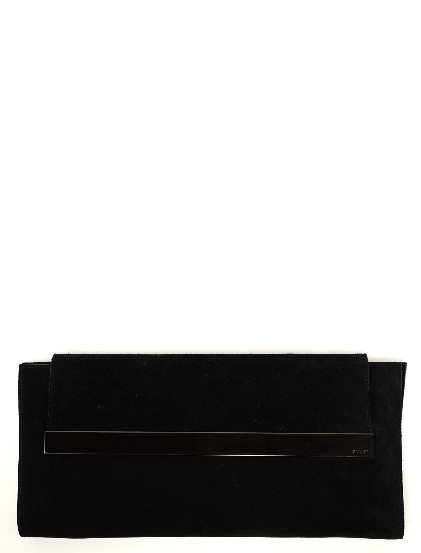Black Suede Foldable Clutch