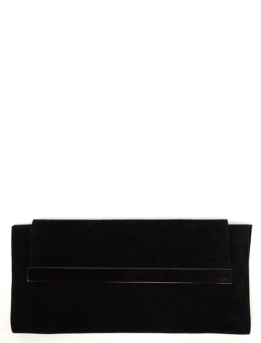 Black Suede Foldable Clutch