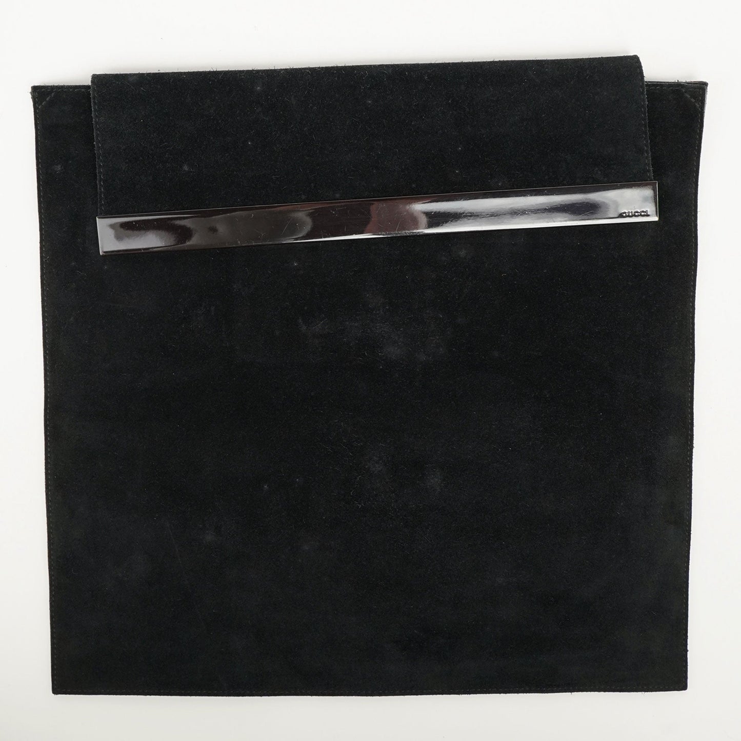 Black Suede Foldable Clutch