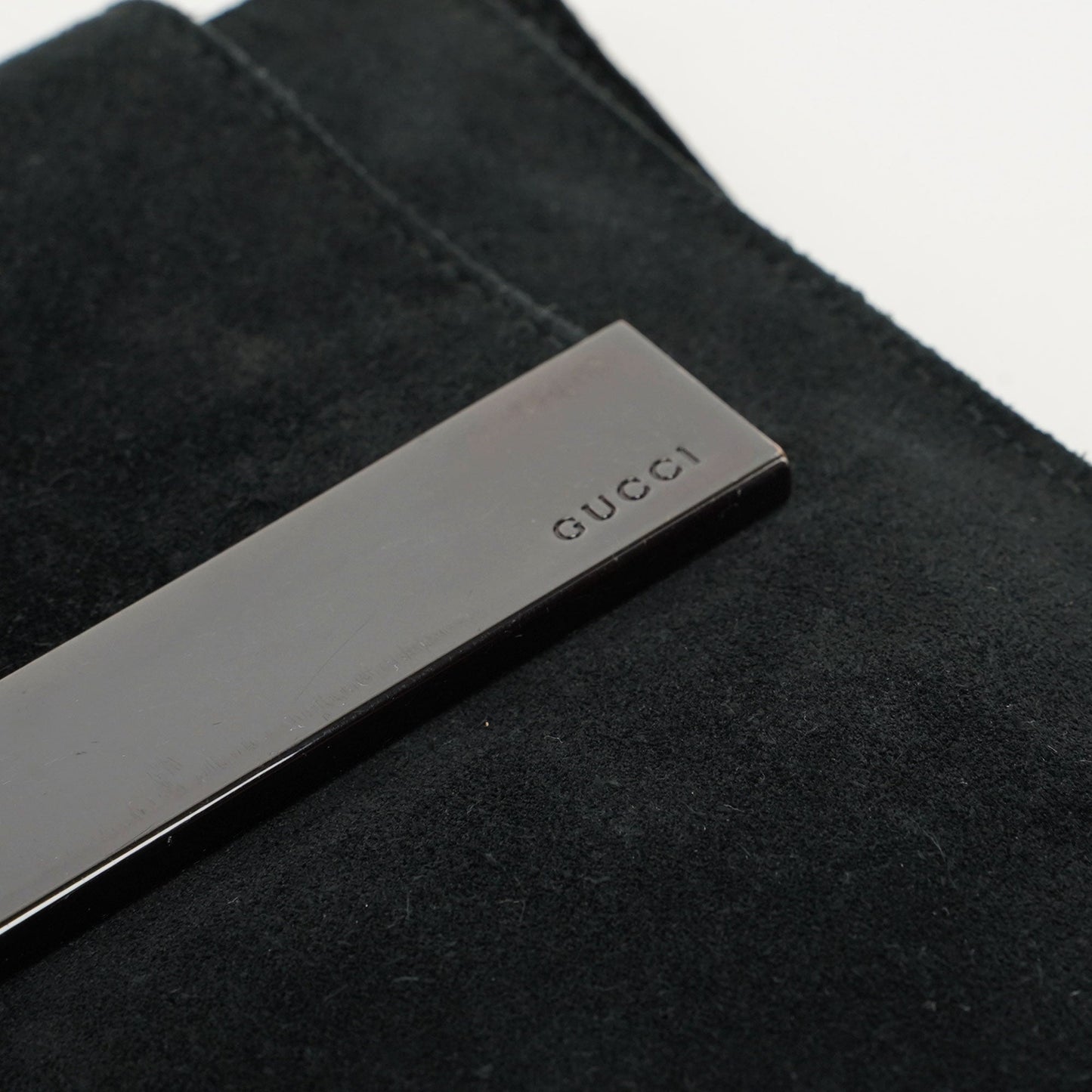 Black Suede Foldable Clutch