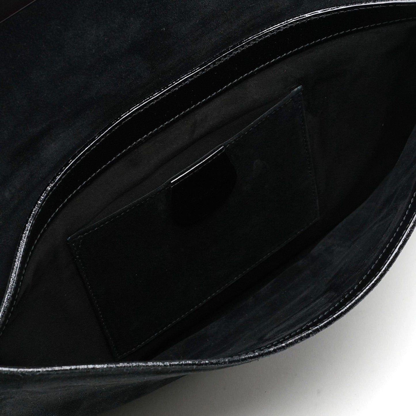 Black Suede Foldable Clutch