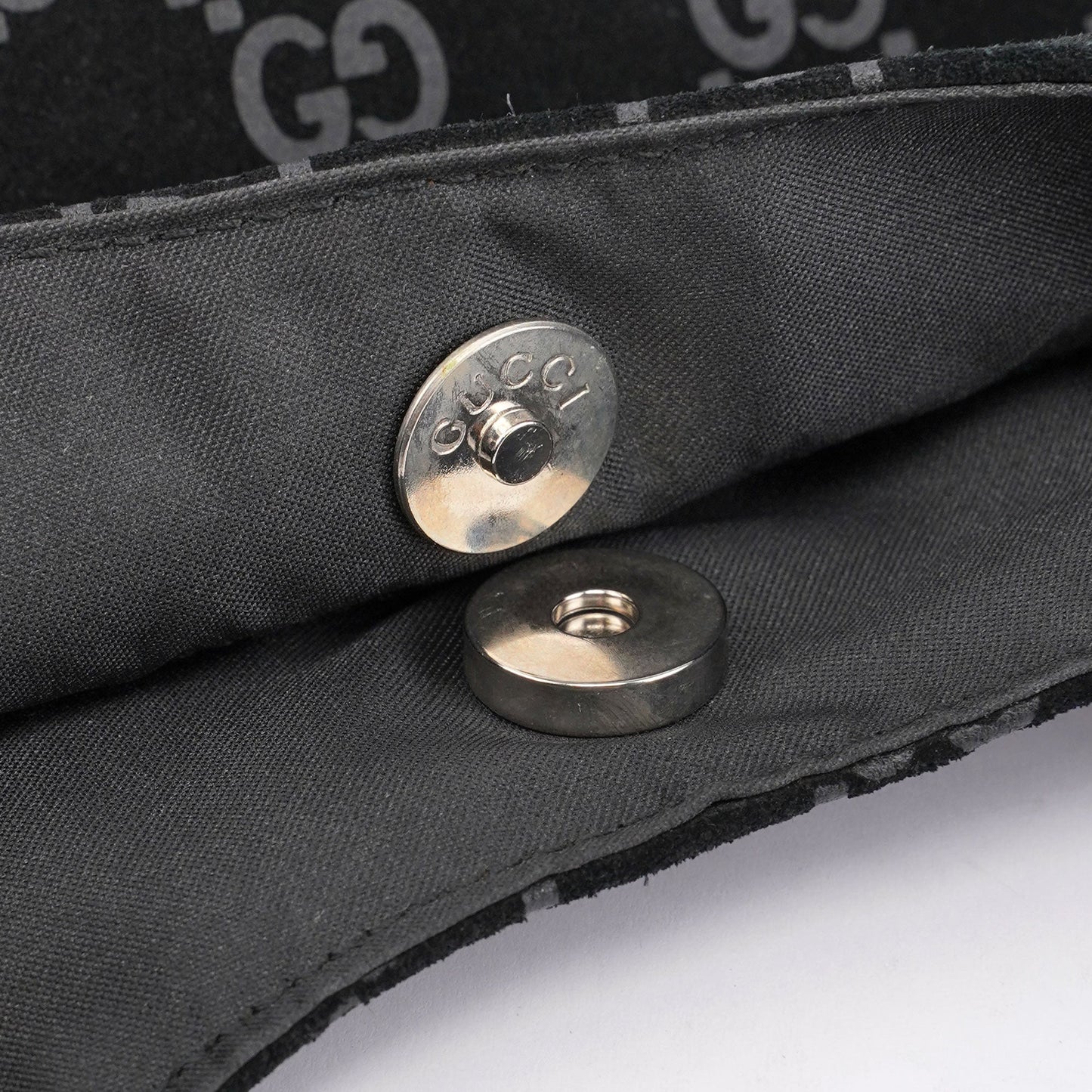 Black Suede GG Hobo Shoulder Bag