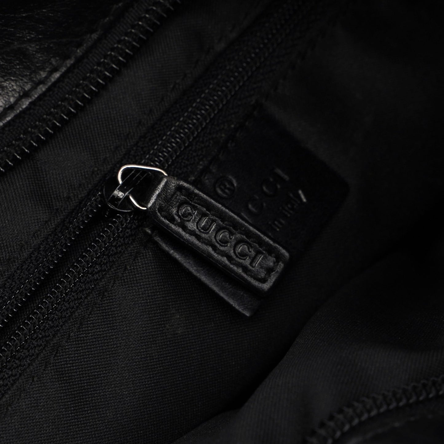 Black Suede GG Hobo Shoulder Bag