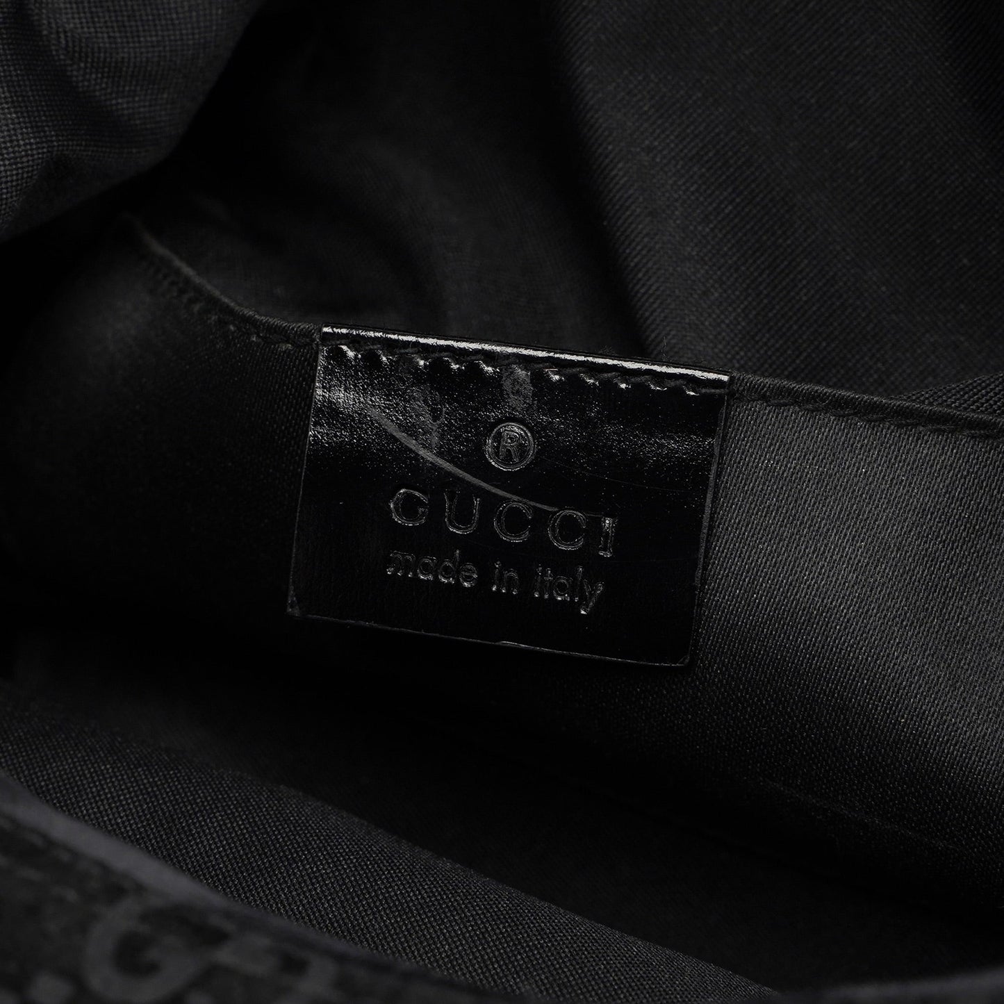 Black Suede GG Hobo Shoulder Bag