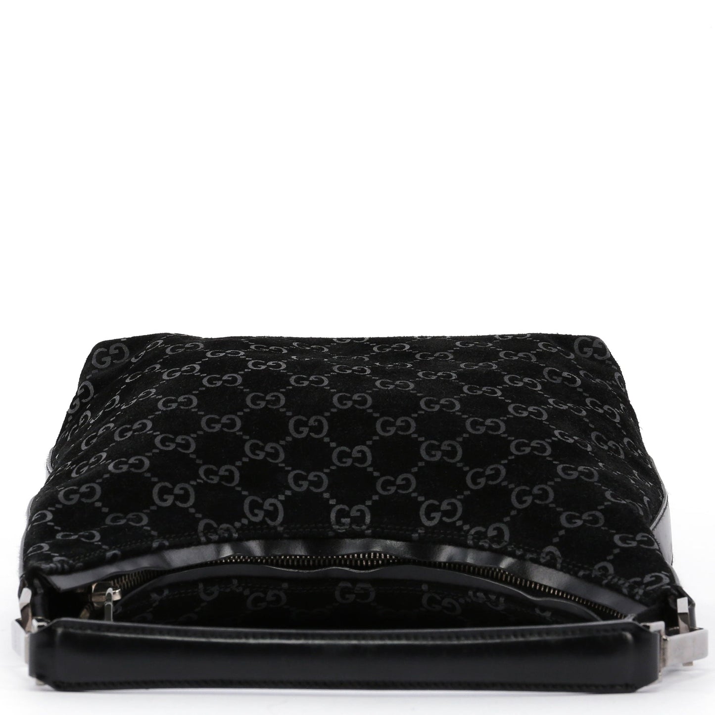 Black Suede GG Shoulder Bag