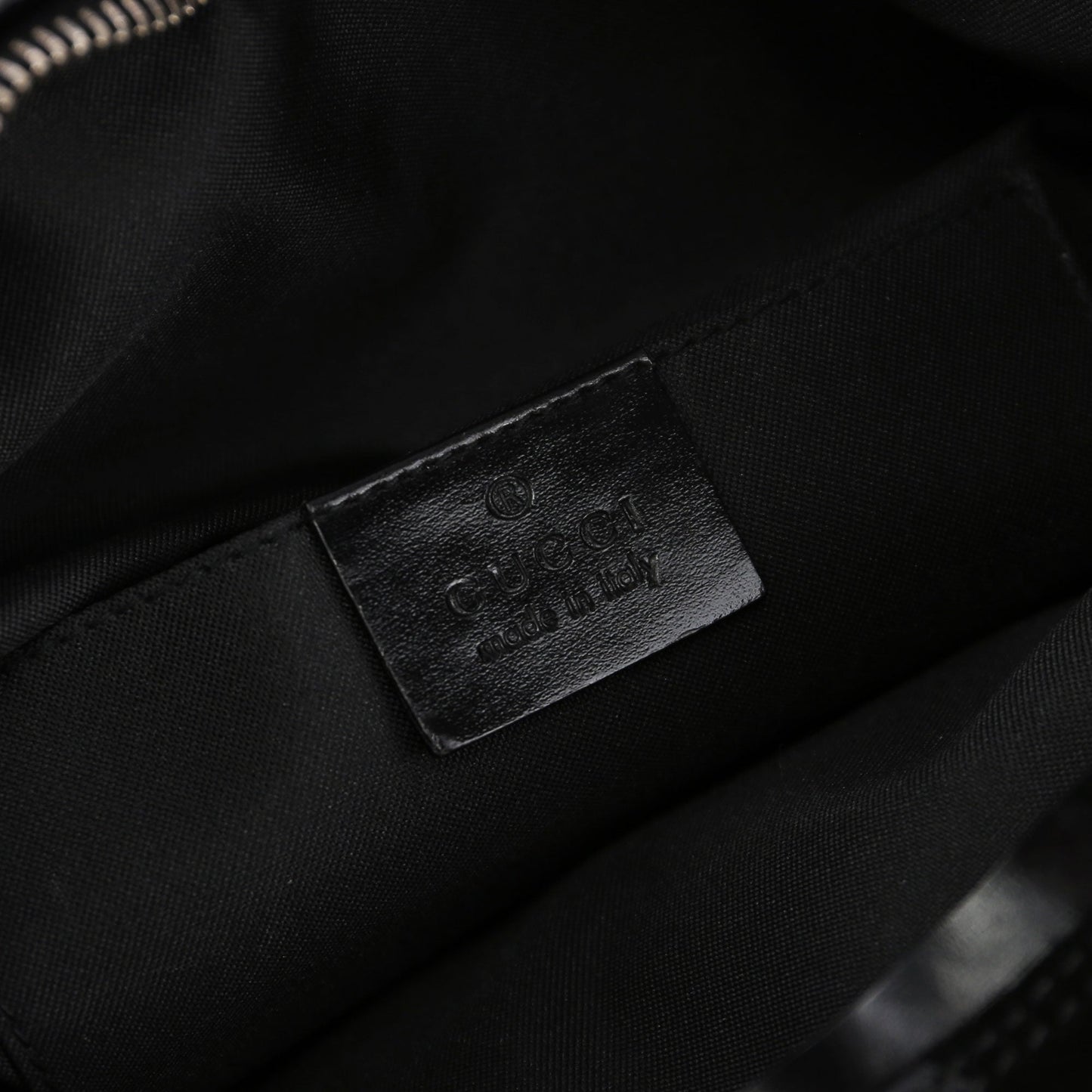 Black Suede GG Shoulder Bag