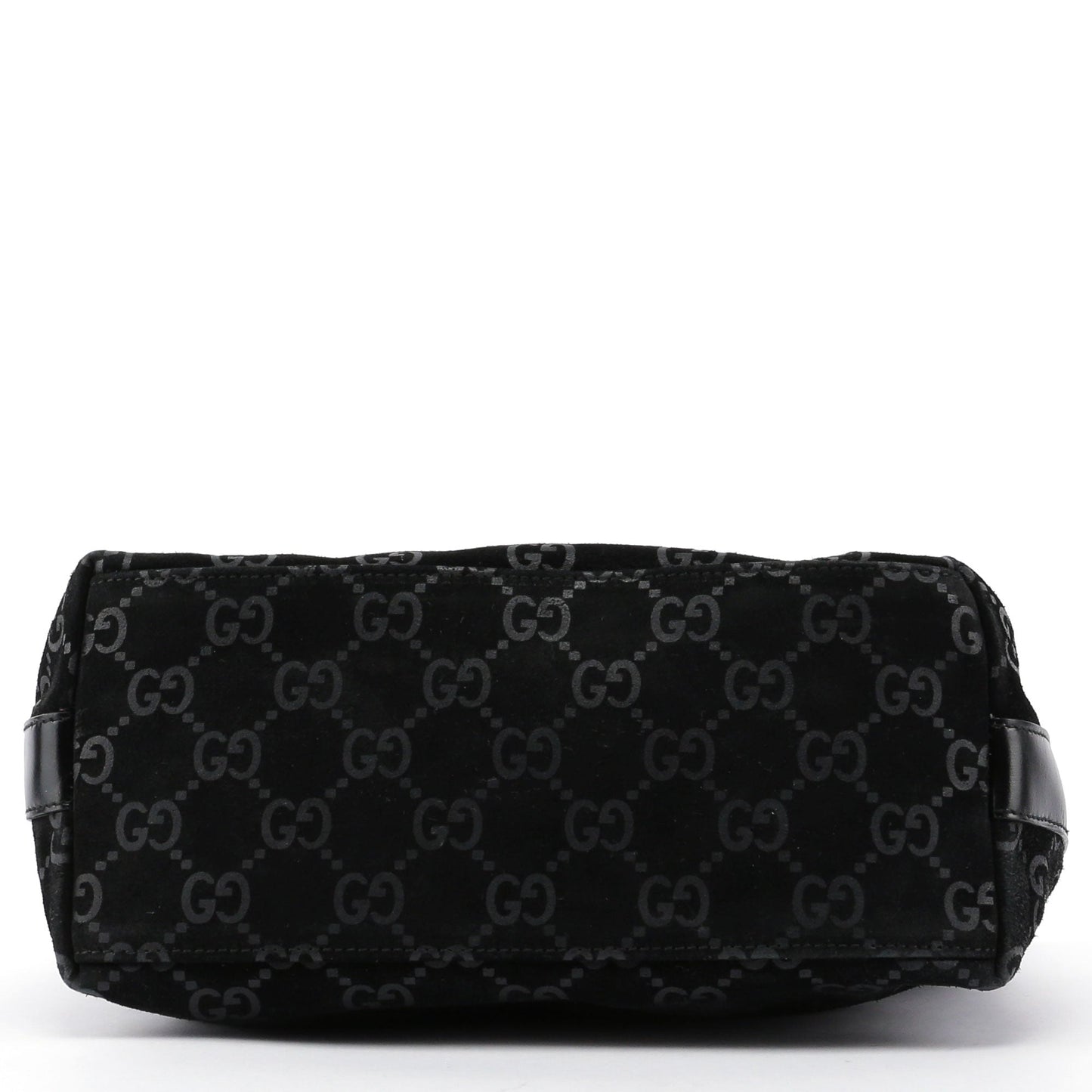 Black Suede GG Shoulder Bag