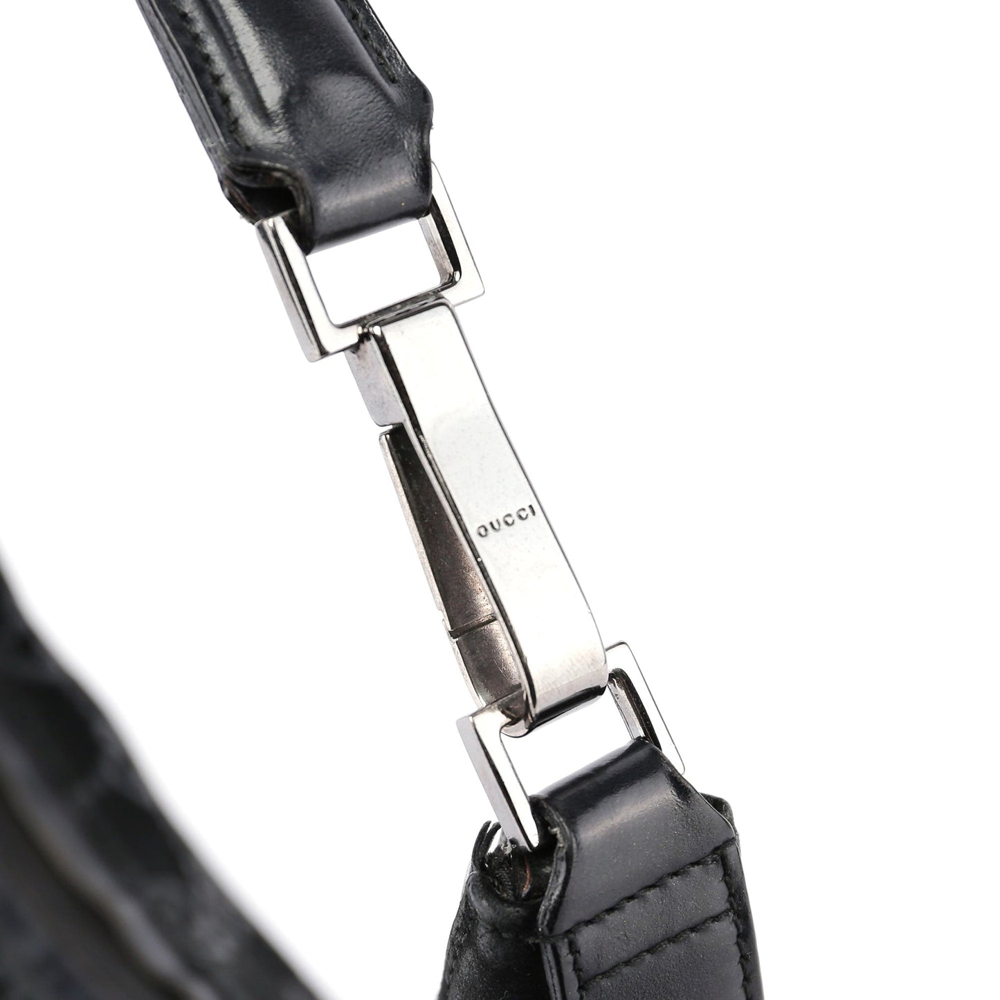 Black Suede GG Shoulder Bag