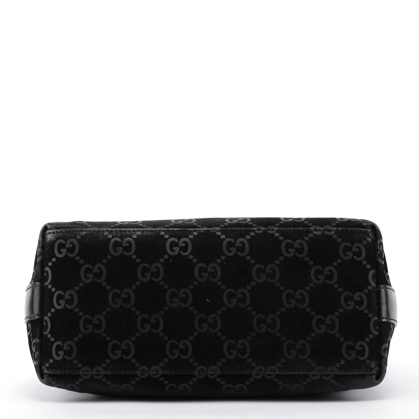 Black Suede GG Shoulder Bag