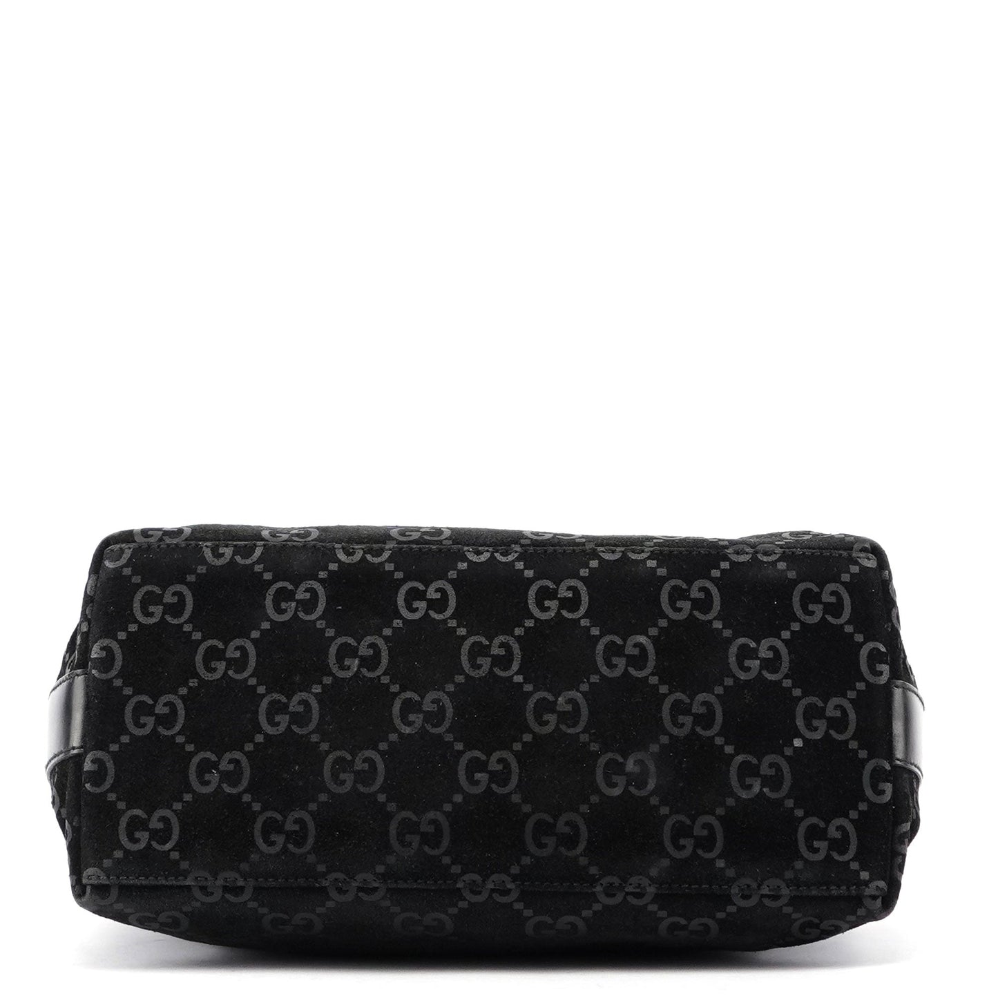 Black Suede GG Shoulder Bag