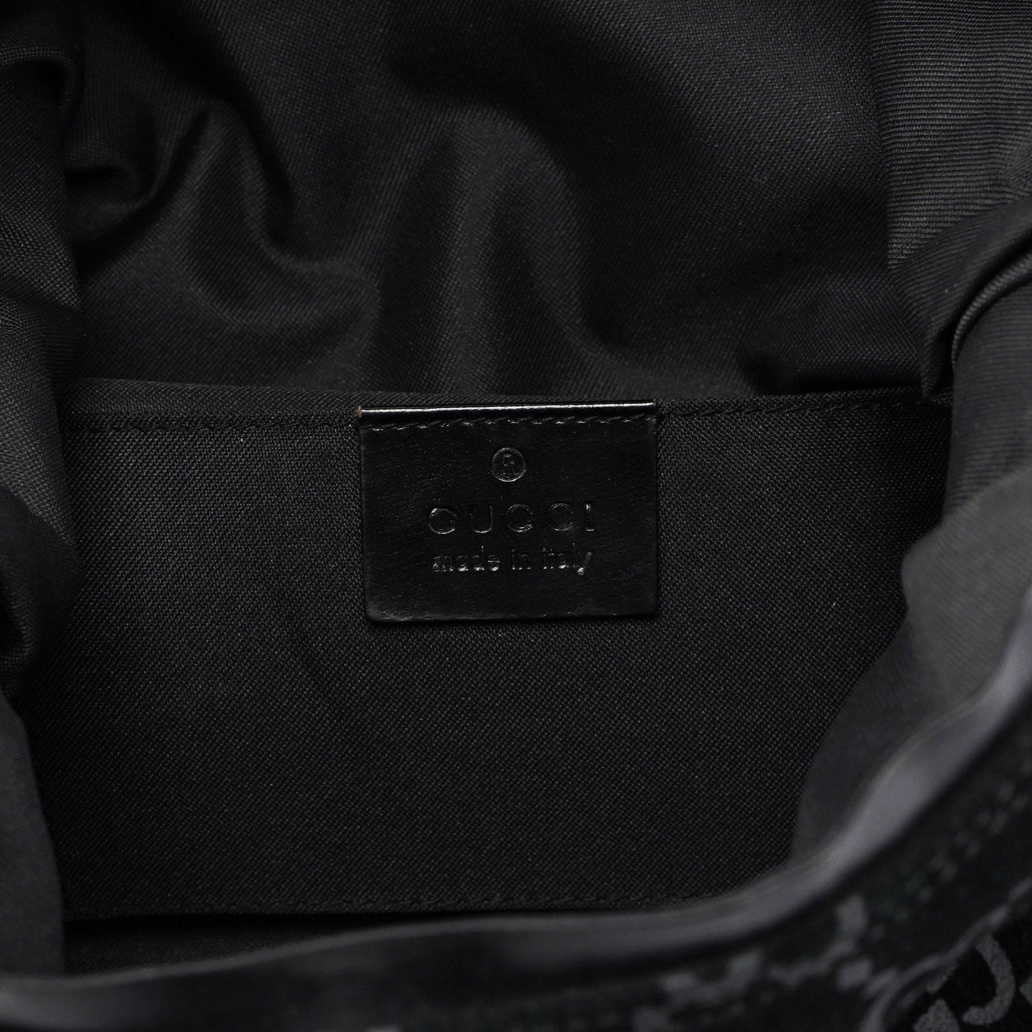 Black Suede GG Shoulder Bag