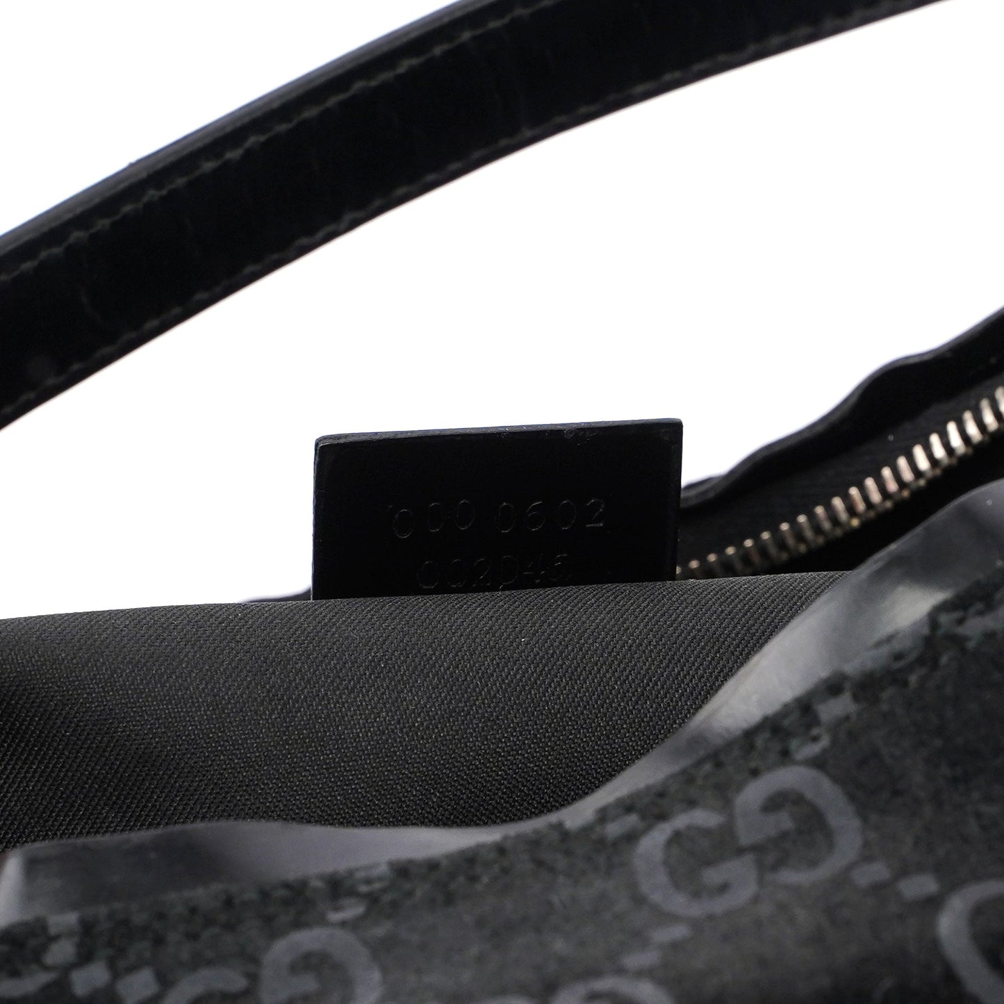 Black Suede GG Shoulder Bag