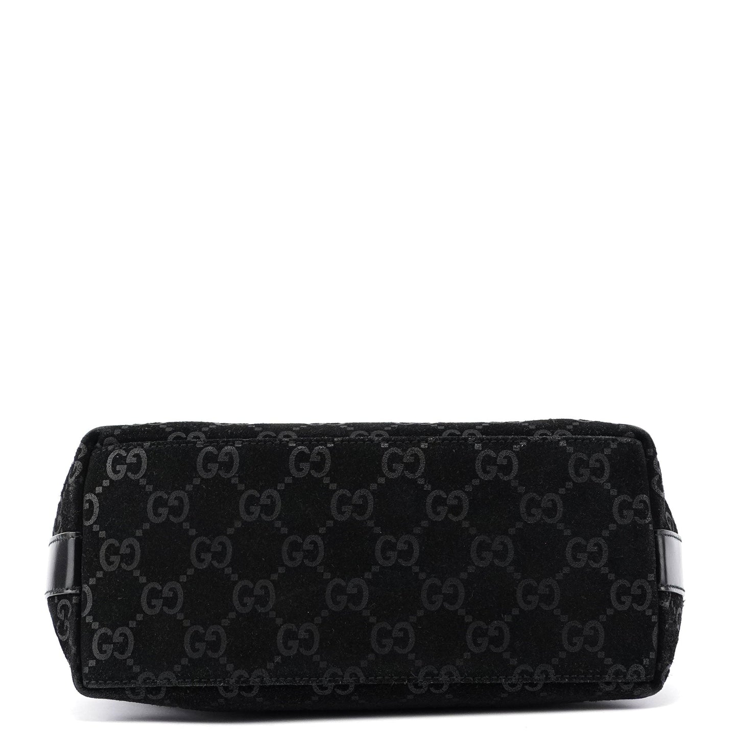 Black Suede GG Shoulder Bag