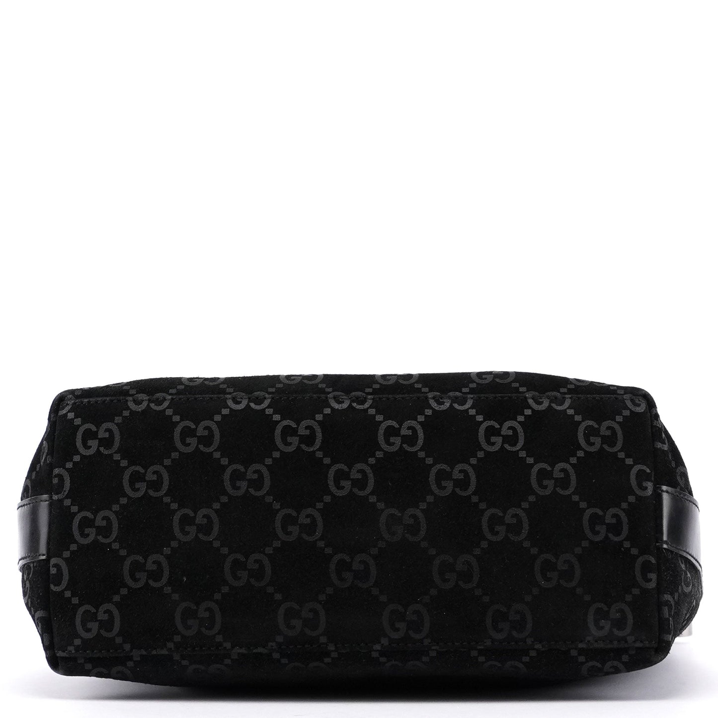 Black Suede GG Shoulder Bag