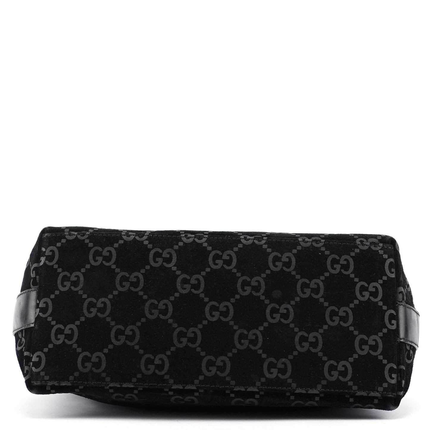 Black Suede GG Shoulder Bag