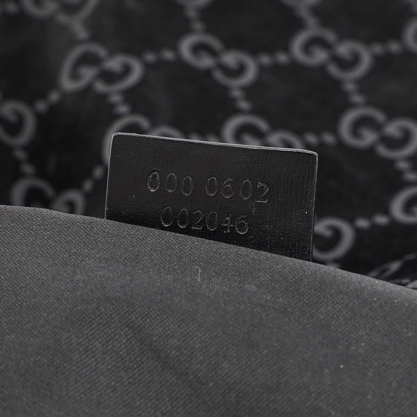 Black Suede GG Shoulder Bag