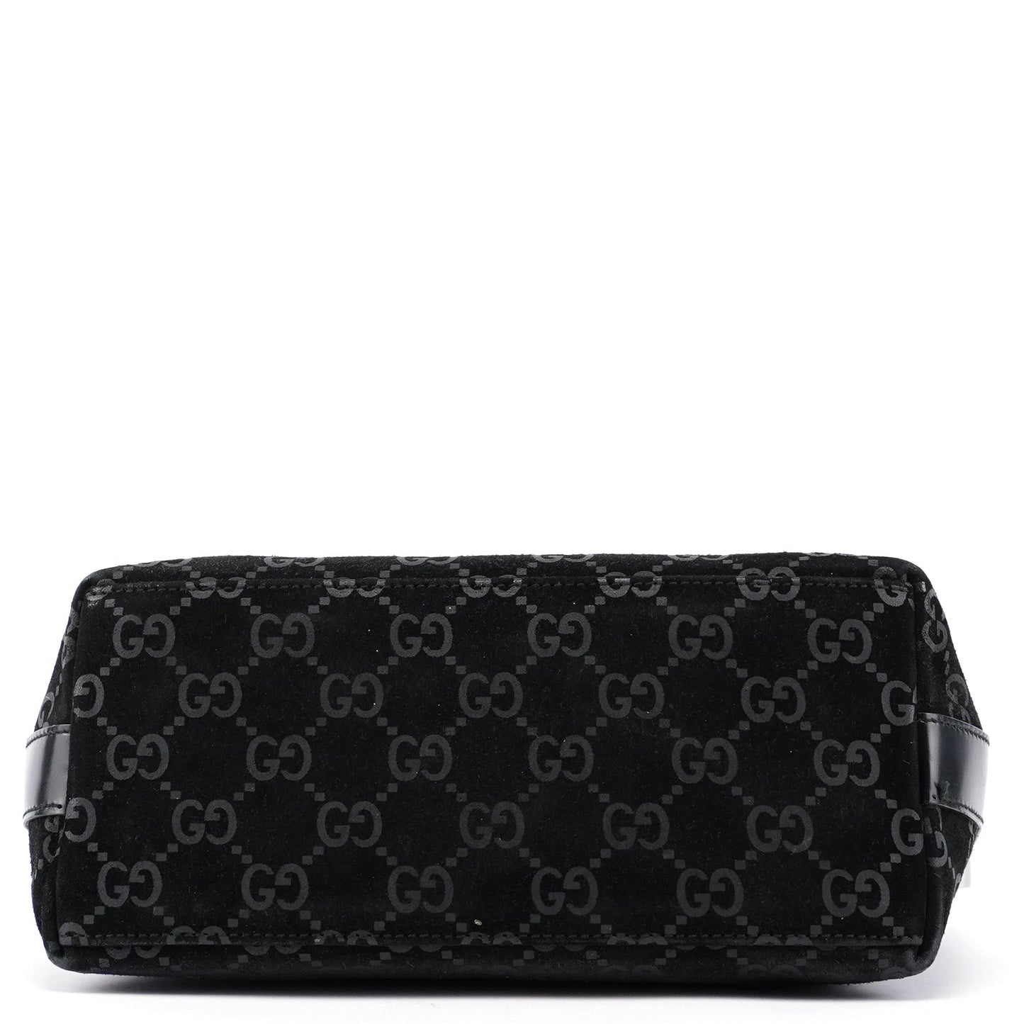 Black Suede GG Shoulder Bag