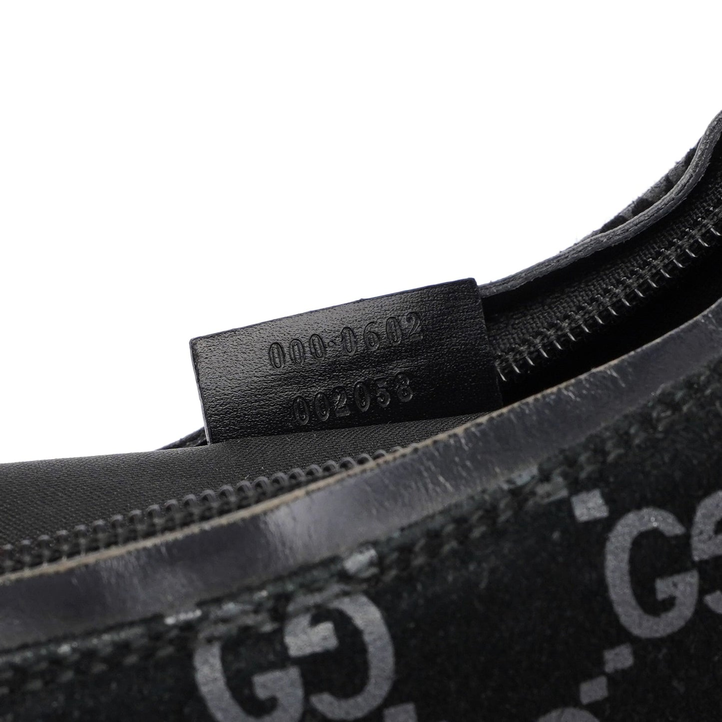 Black Suede GG Shoulder Bag