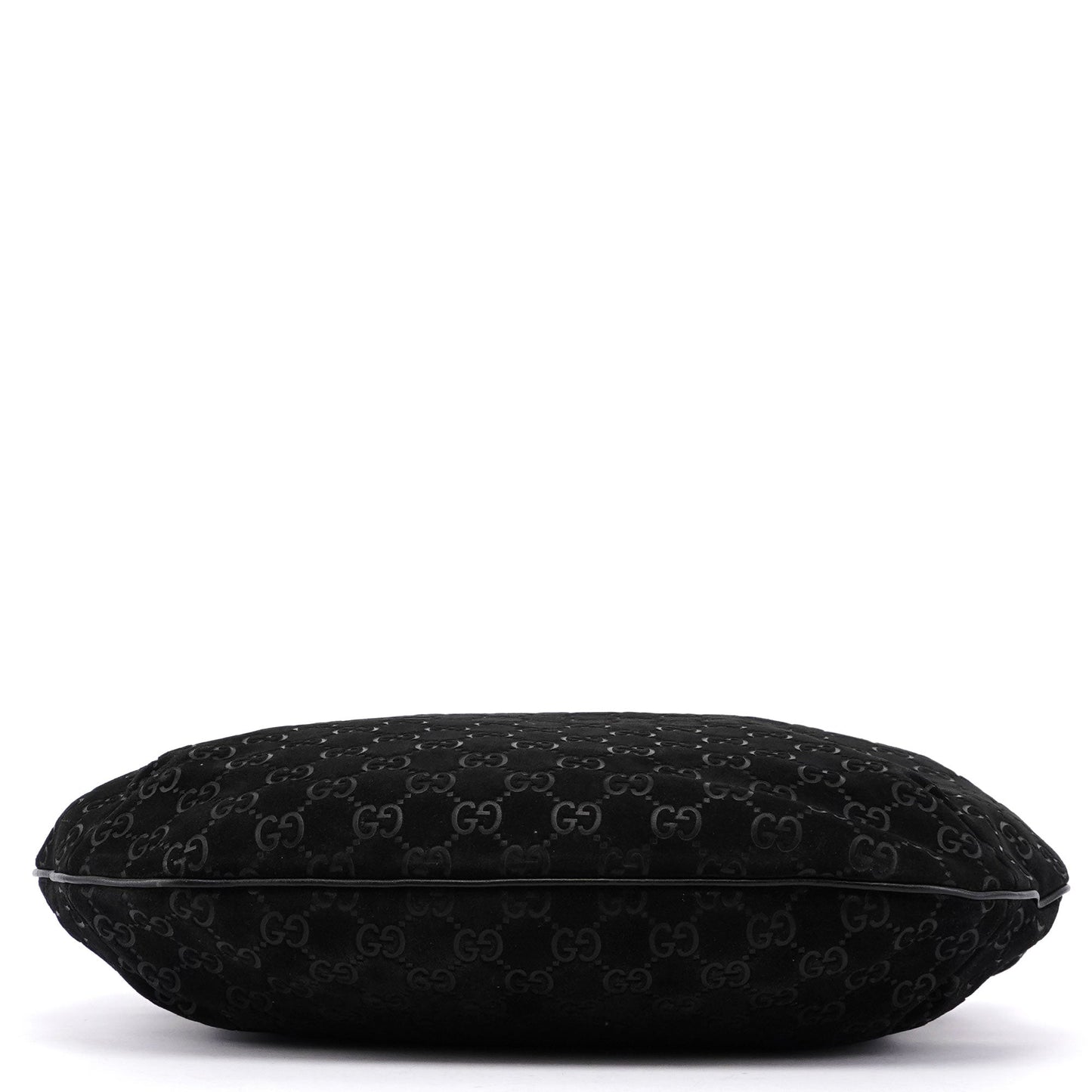 Black Suede GG Shoulder Hobo Bag
