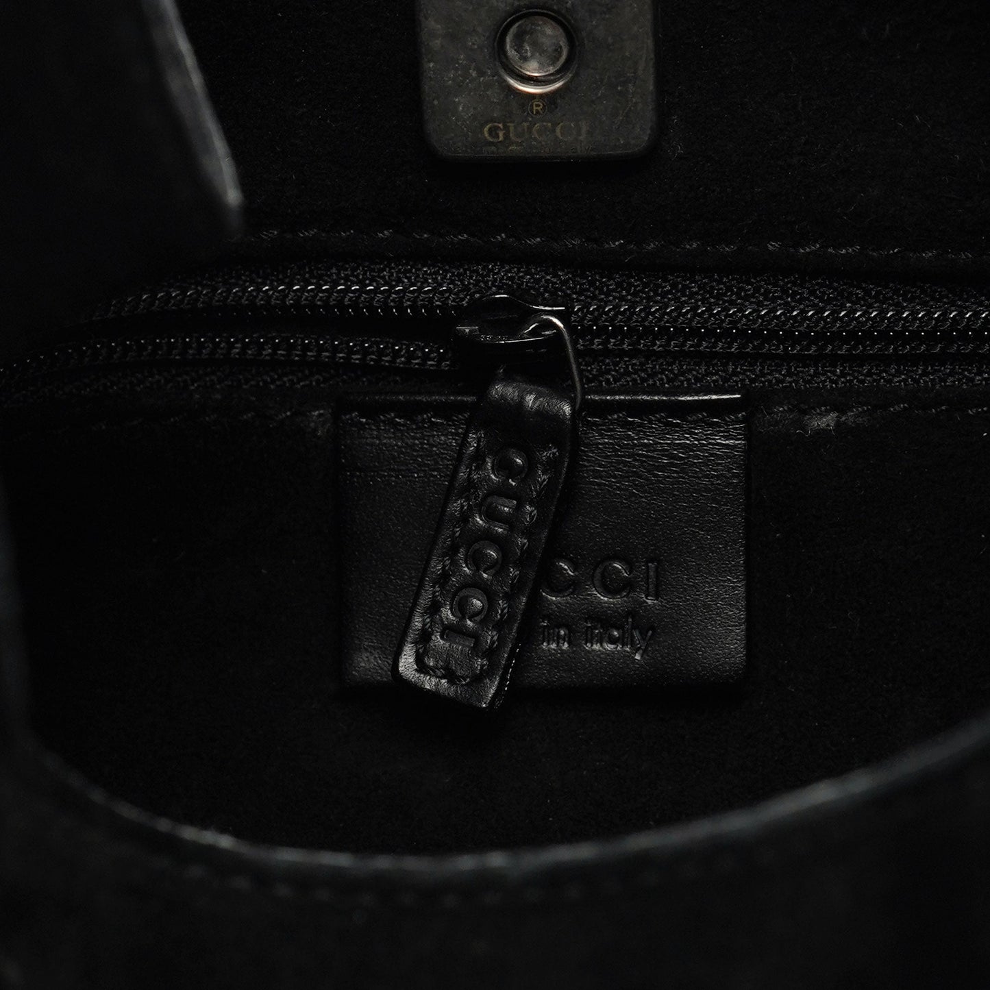 Black Suede Hobo Shoulder Bag