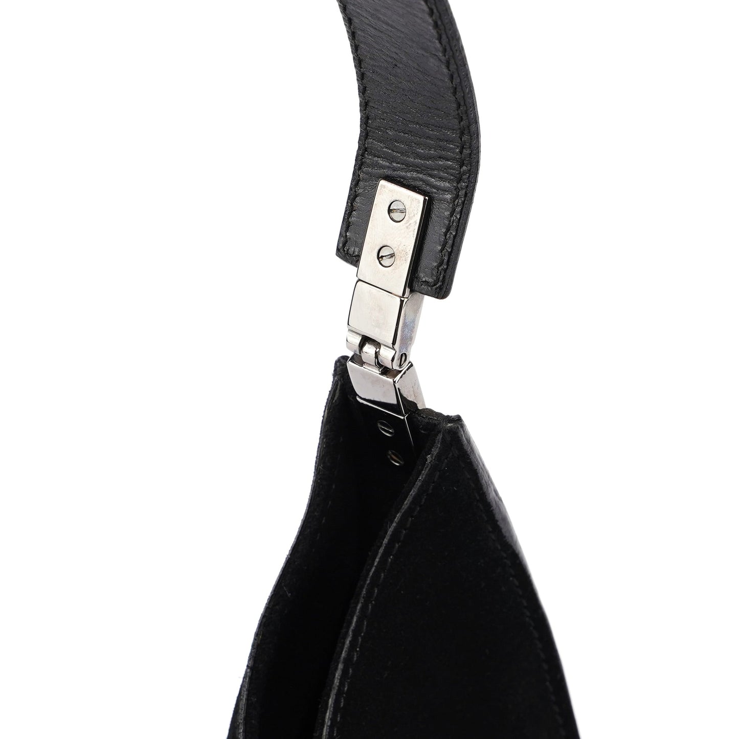 Black Suede Hobo Shoulder Bag