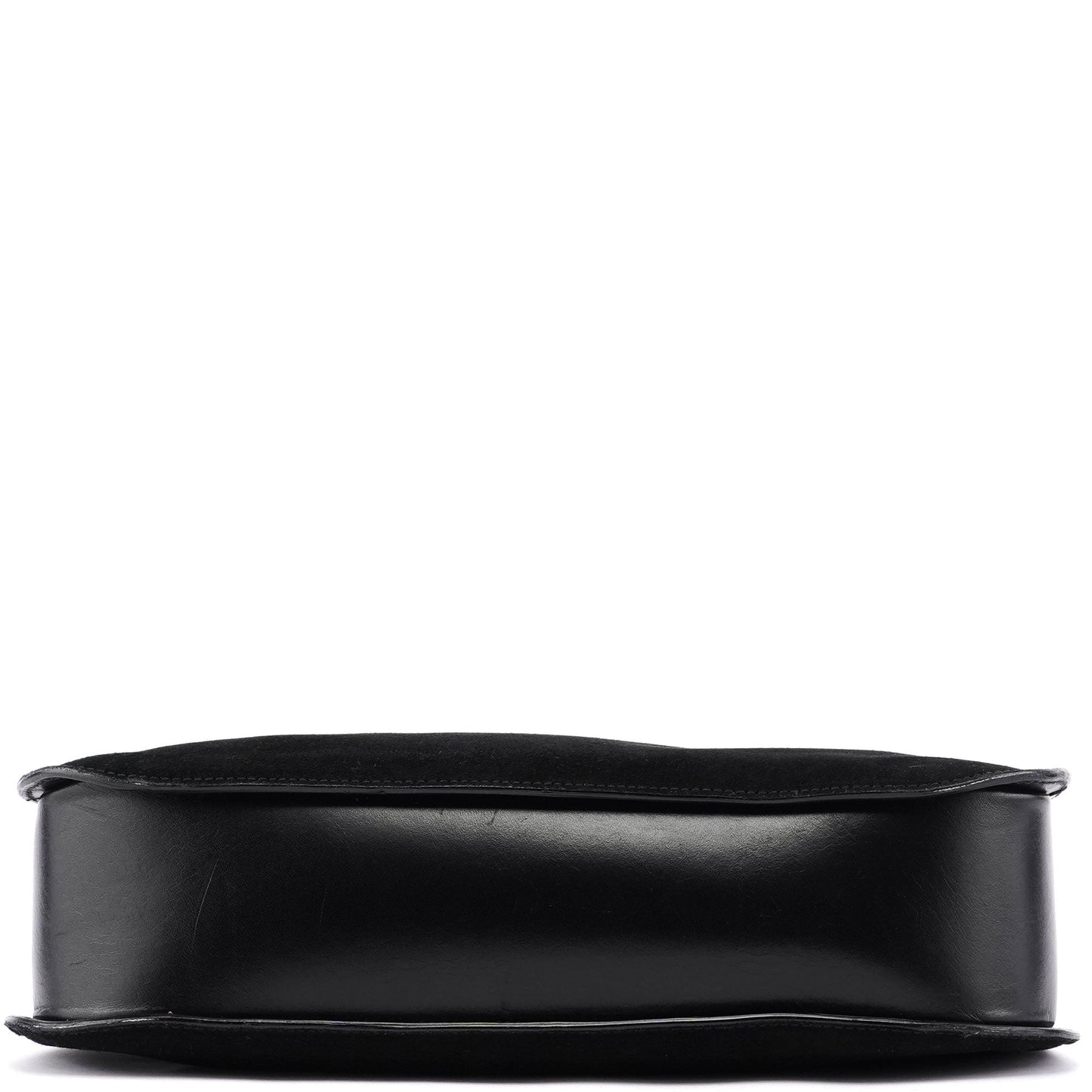 Black Suede Hobo Shoulder Bag