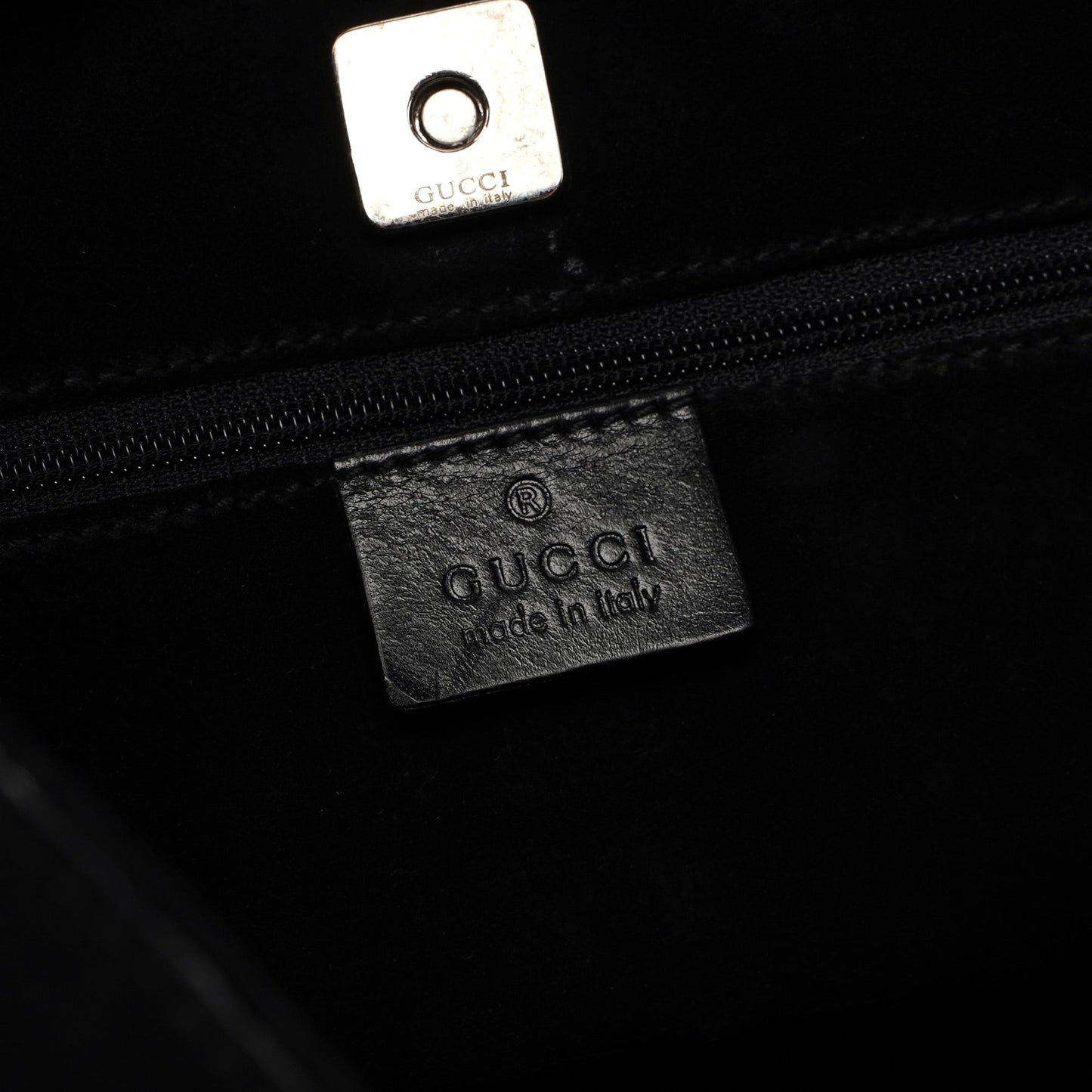 Black Suede Hobo Shoulder Bag