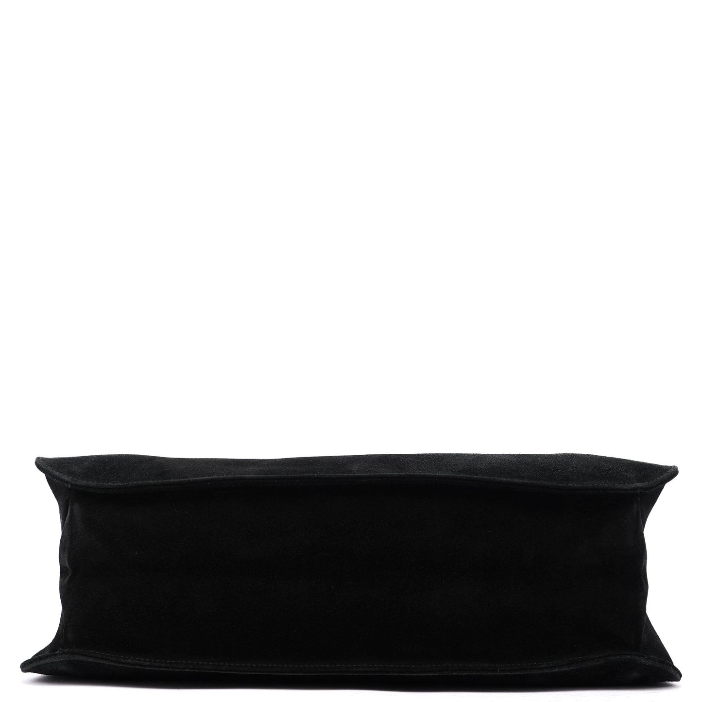 Black Suede Hobo Shoulder Bag