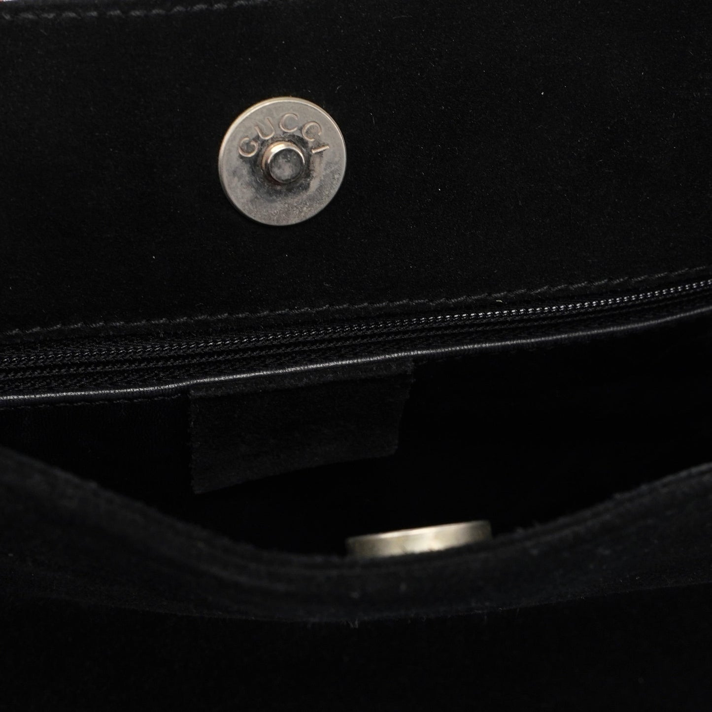 Black Suede Hobo Shoulder Bag